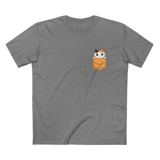 Cat in Pocket Tee