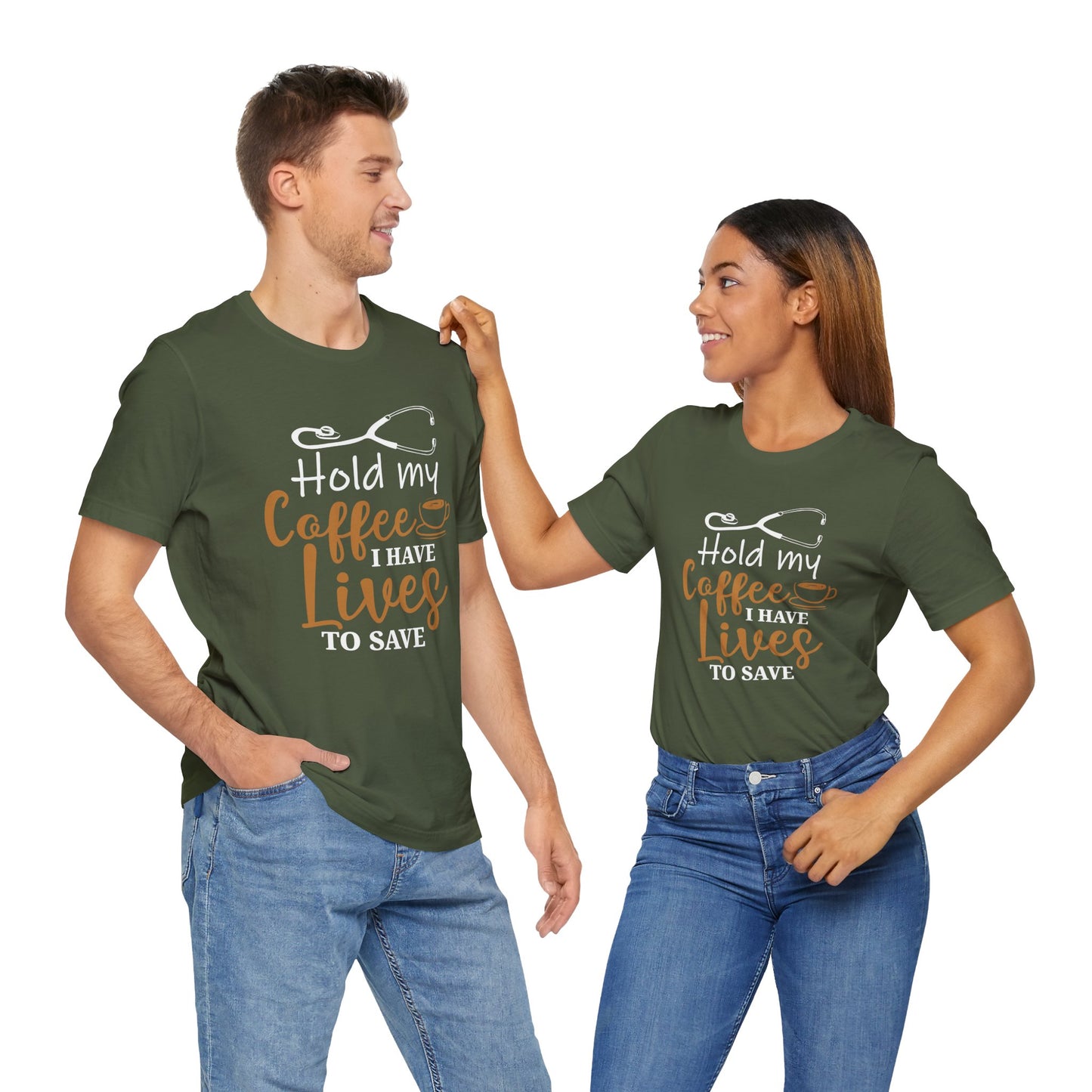 Hold My Coffee Nurse Doctor Unisex Jersey Short Sleeve Tee