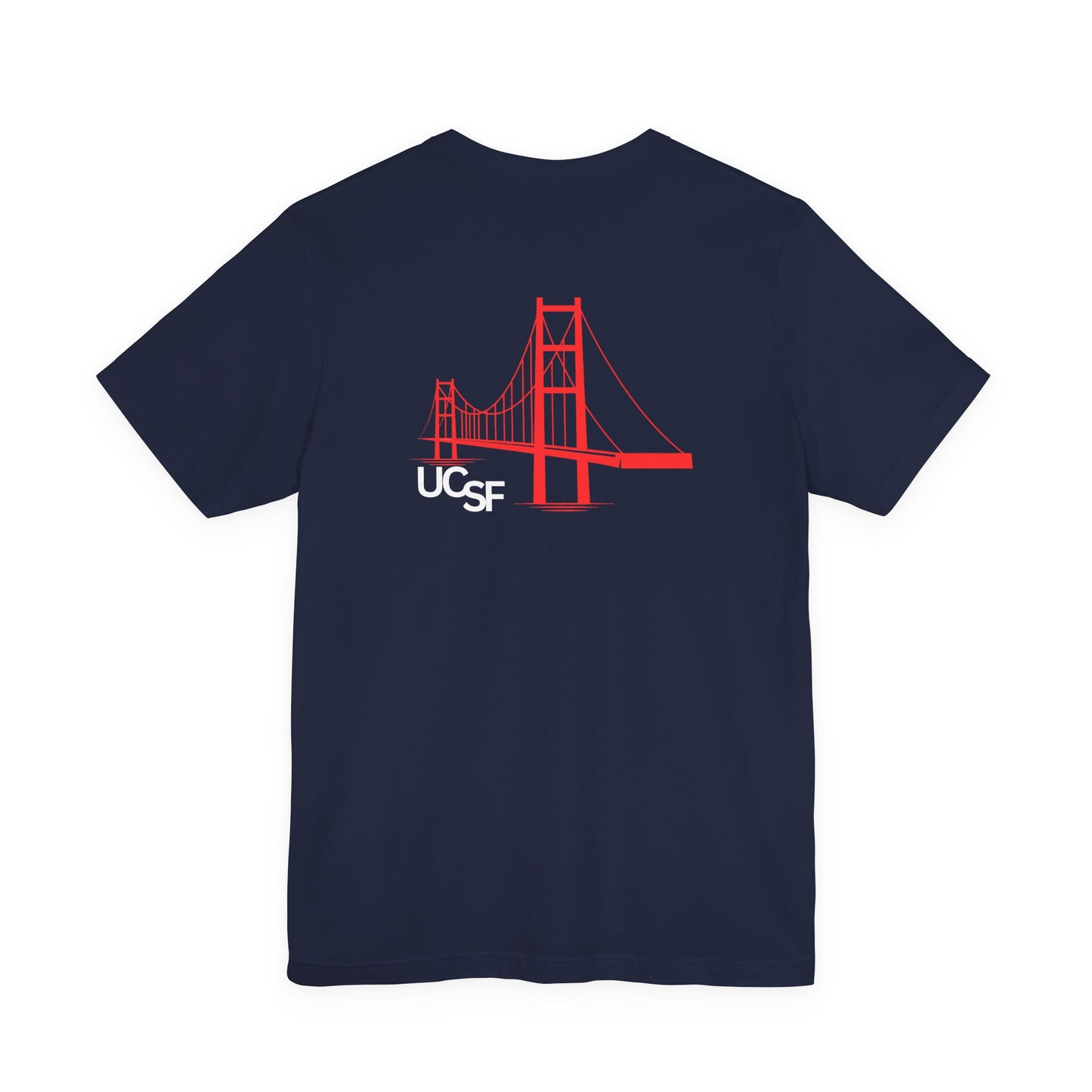 Simple Work Dark Colored Red Bridges Unisex Jersey Short Sleeve Tee