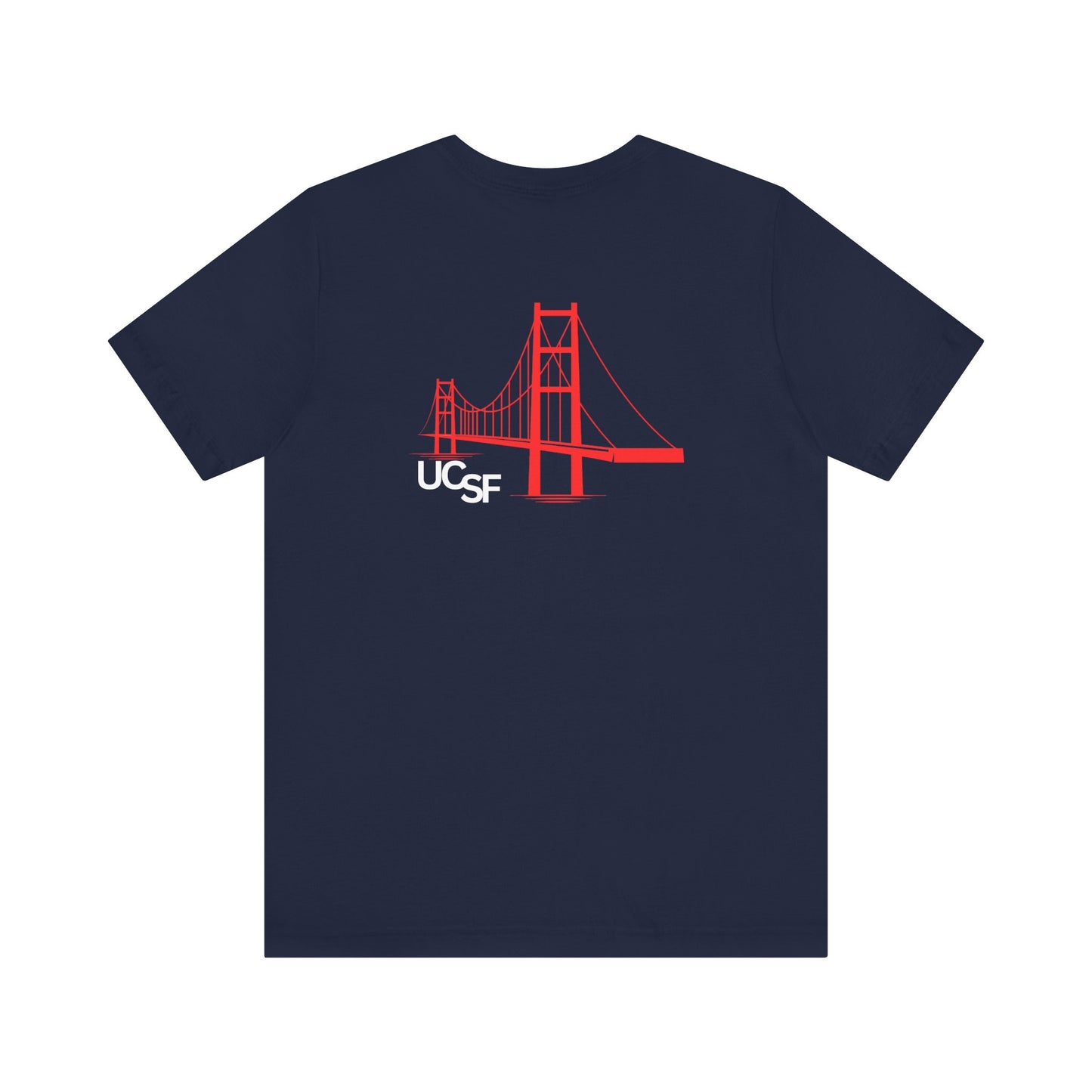 Simple Work Dark Colored Red Bridges Unisex Jersey Short Sleeve Tee