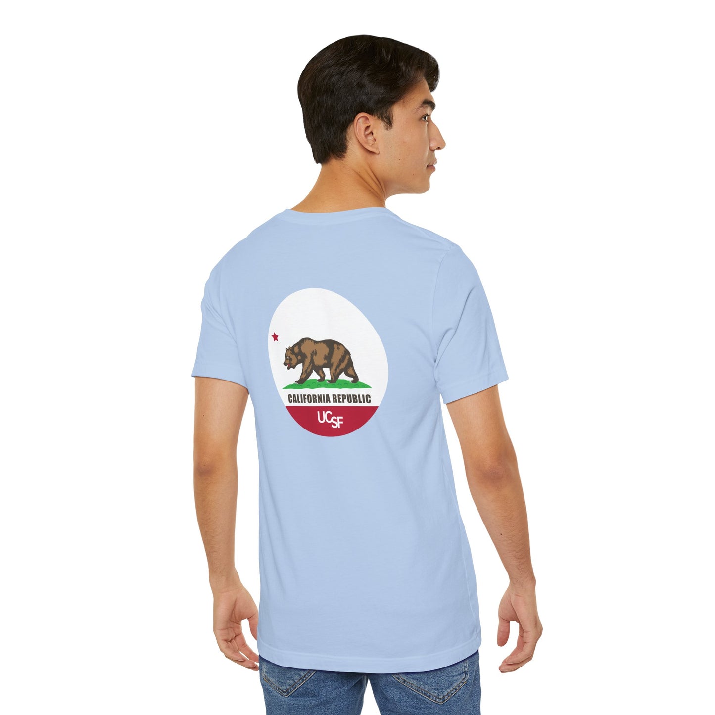 Simple Work Light Colored Cali Flag Unisex Jersey Short Sleeve Tee