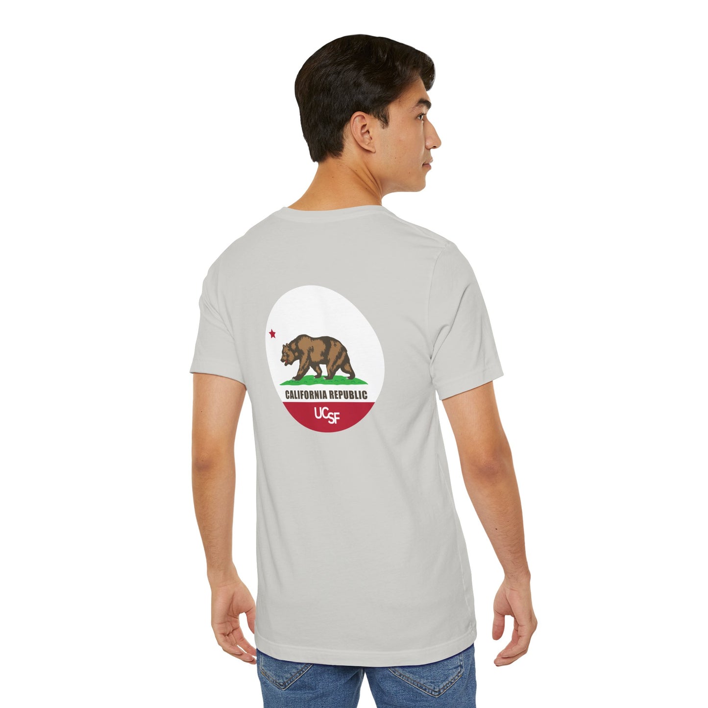Simple Work Light Colored Cali Flag Unisex Jersey Short Sleeve Tee