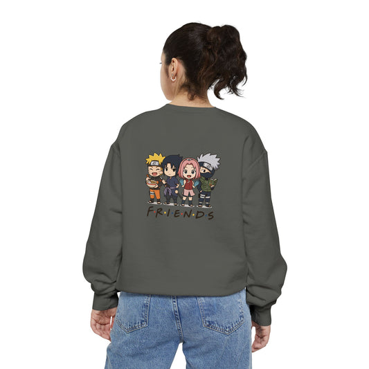 Naruto Friends Back Sweatshirt, Gift for Anime Lovers, Cozy Casual Wear, Perfect for Birthdays or Holidays, Unisex Sweatshirt