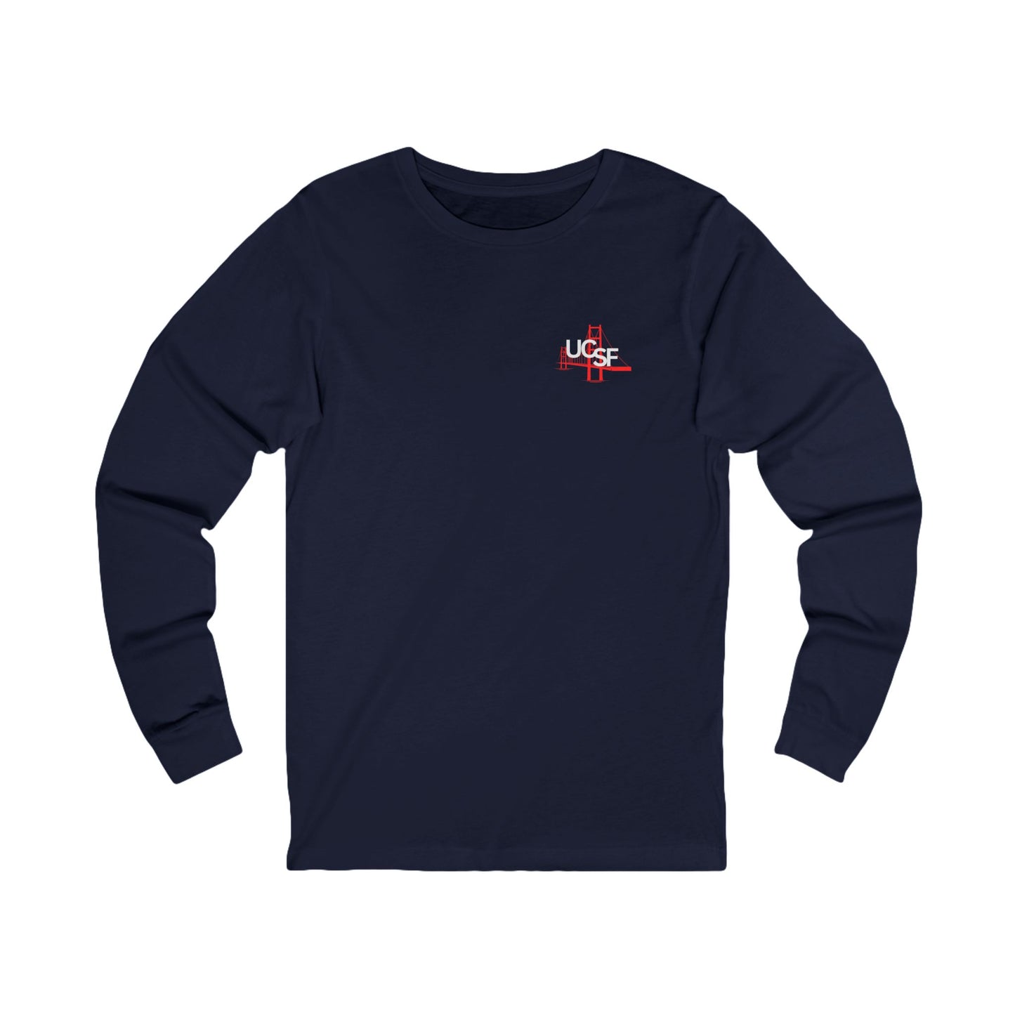 Simple Work 2 SF Gates Unisex Long Sleeve Tee with UCSF Design, Comfortable Apparel, Gift for Students, Casual Wear, Stylish Layering Option