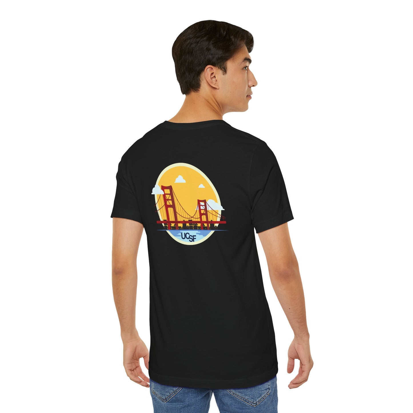 Simple Work Yellow Bridge Dark Colored Unisex Jersey Short Sleeve Tee