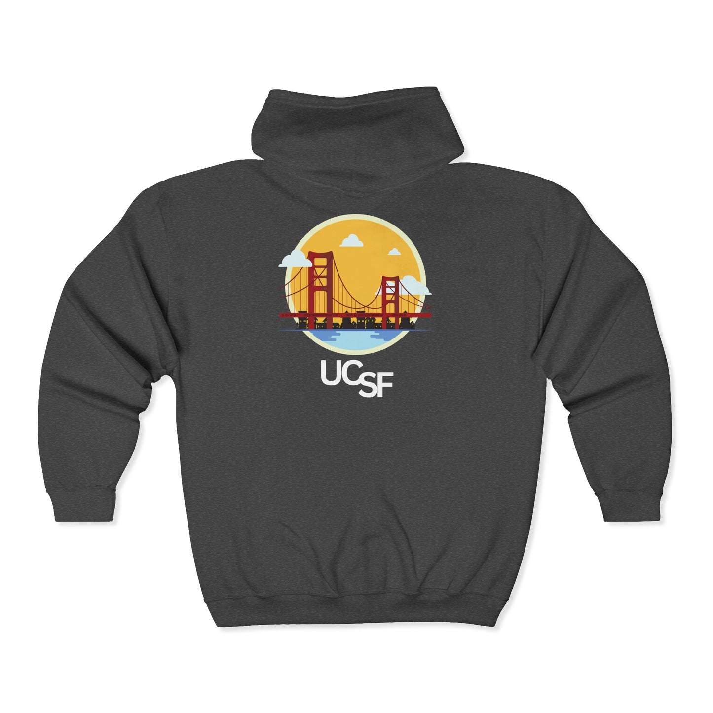 Simple Work Yellow Bridge Cozy Unisex Zip Hoodie - Perfect for Casual Outings, Gifts, Affordable Streetwear, and Everyday Comfort