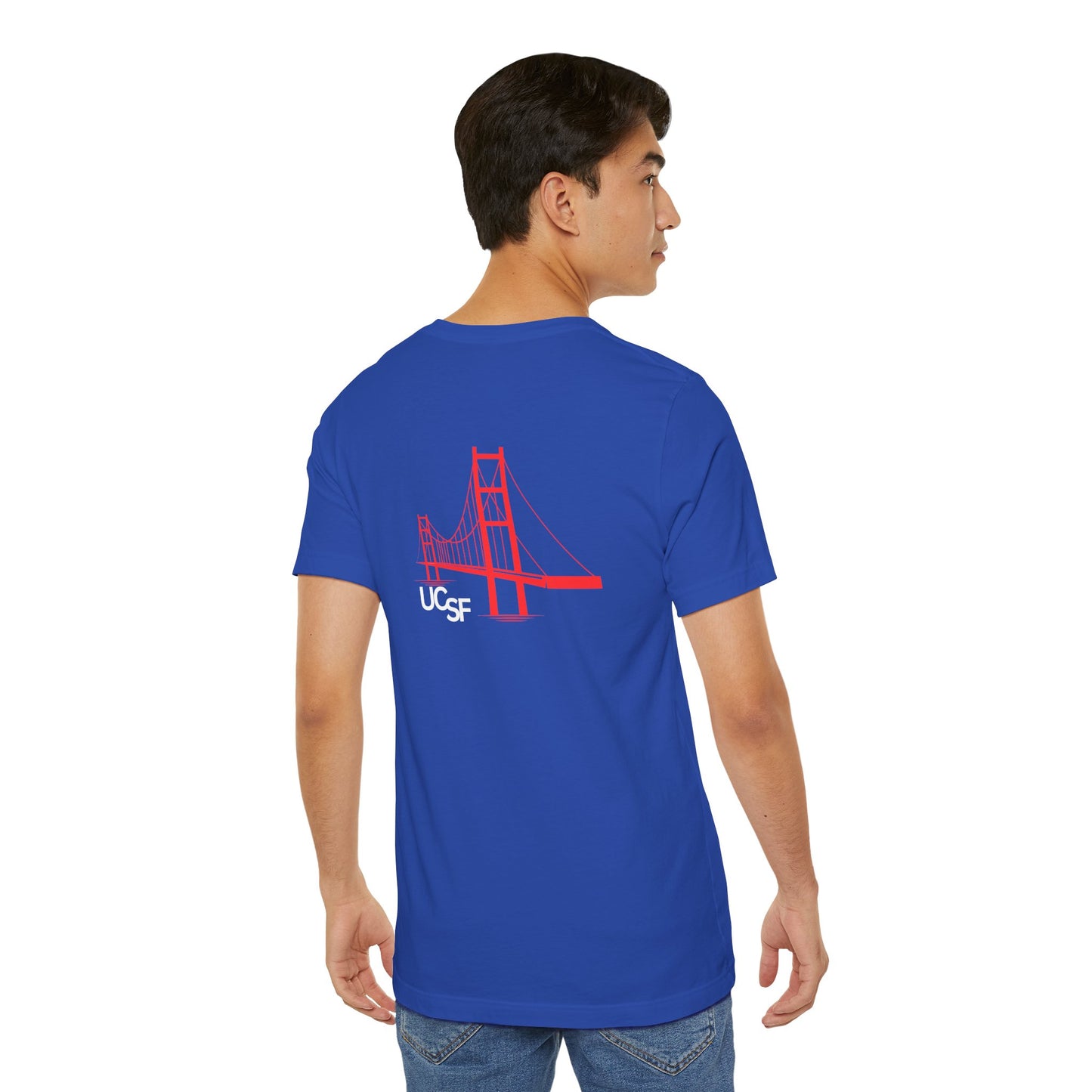 Simple Work Dark Colored Red Bridges Unisex Jersey Short Sleeve Tee