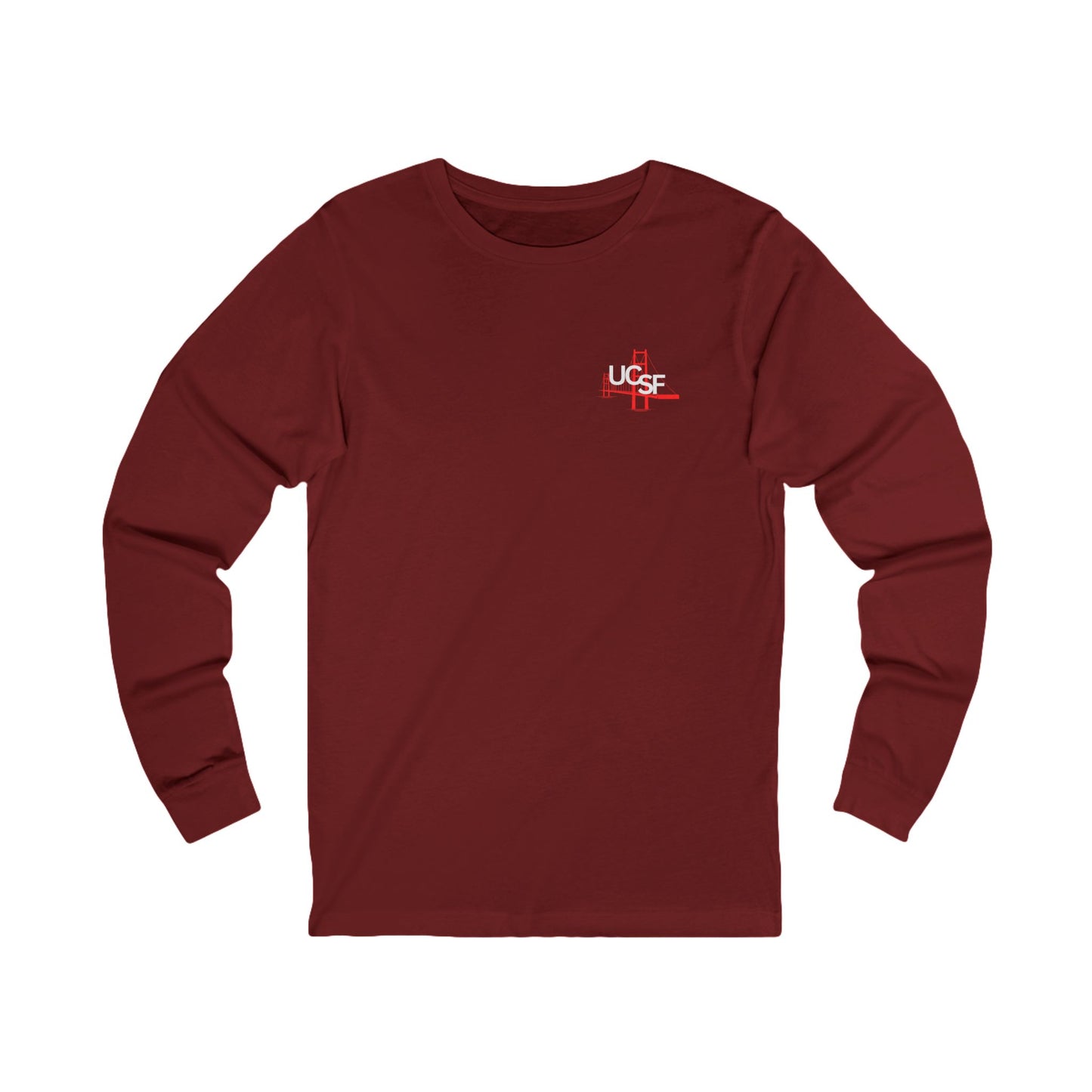 Simple Work 2 SF Gates Unisex Long Sleeve Tee with UCSF Design, Comfortable Apparel, Gift for Students, Casual Wear, Stylish Layering Option