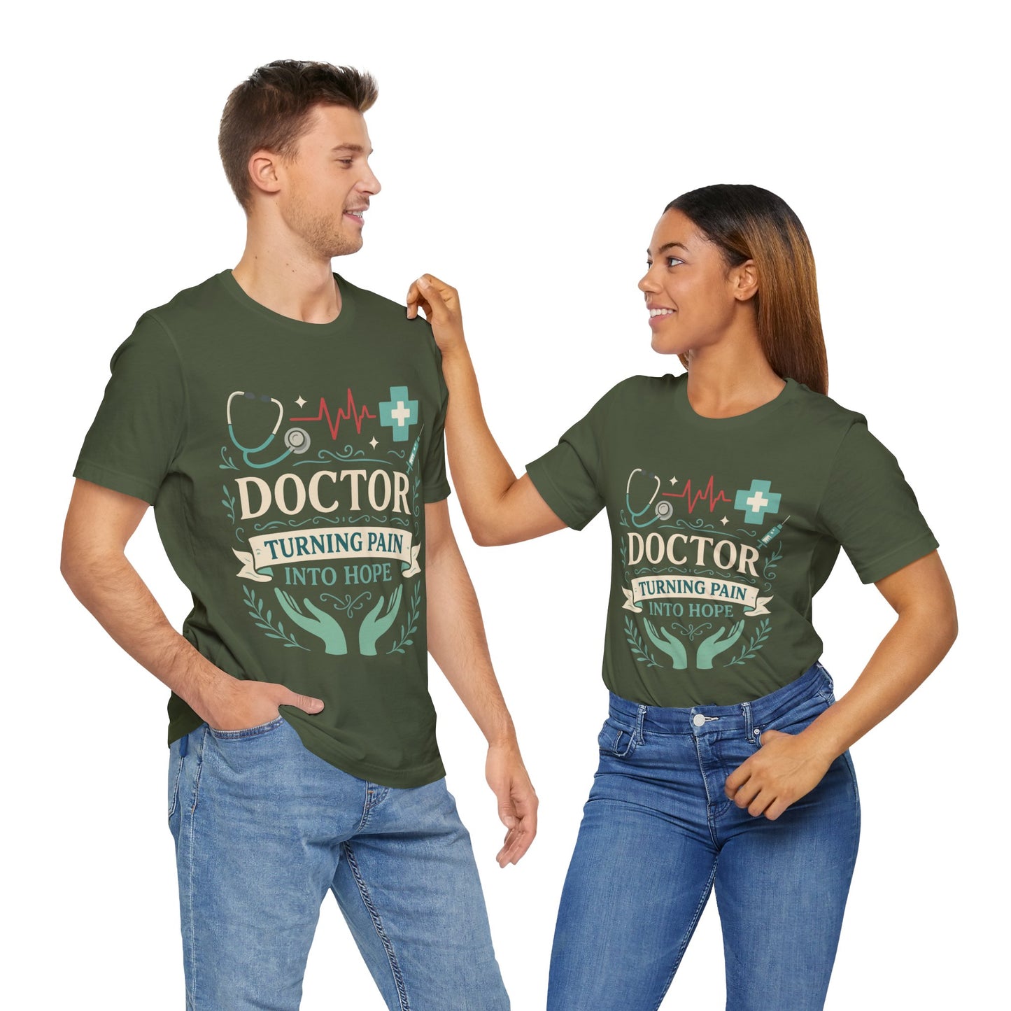 Doctor Turning Pain Into Hope Unisex Jersey Short Sleeve Tee