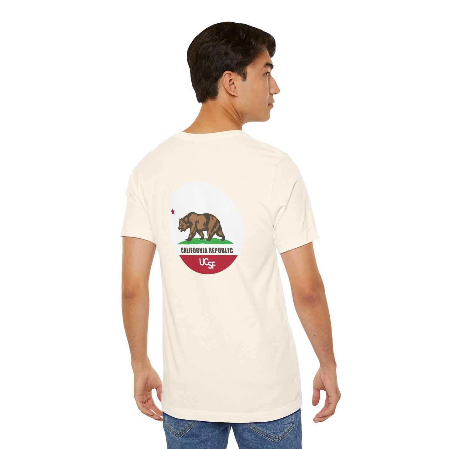 Simple Work Light Colored Cali Flag Unisex Jersey Short Sleeve Tee