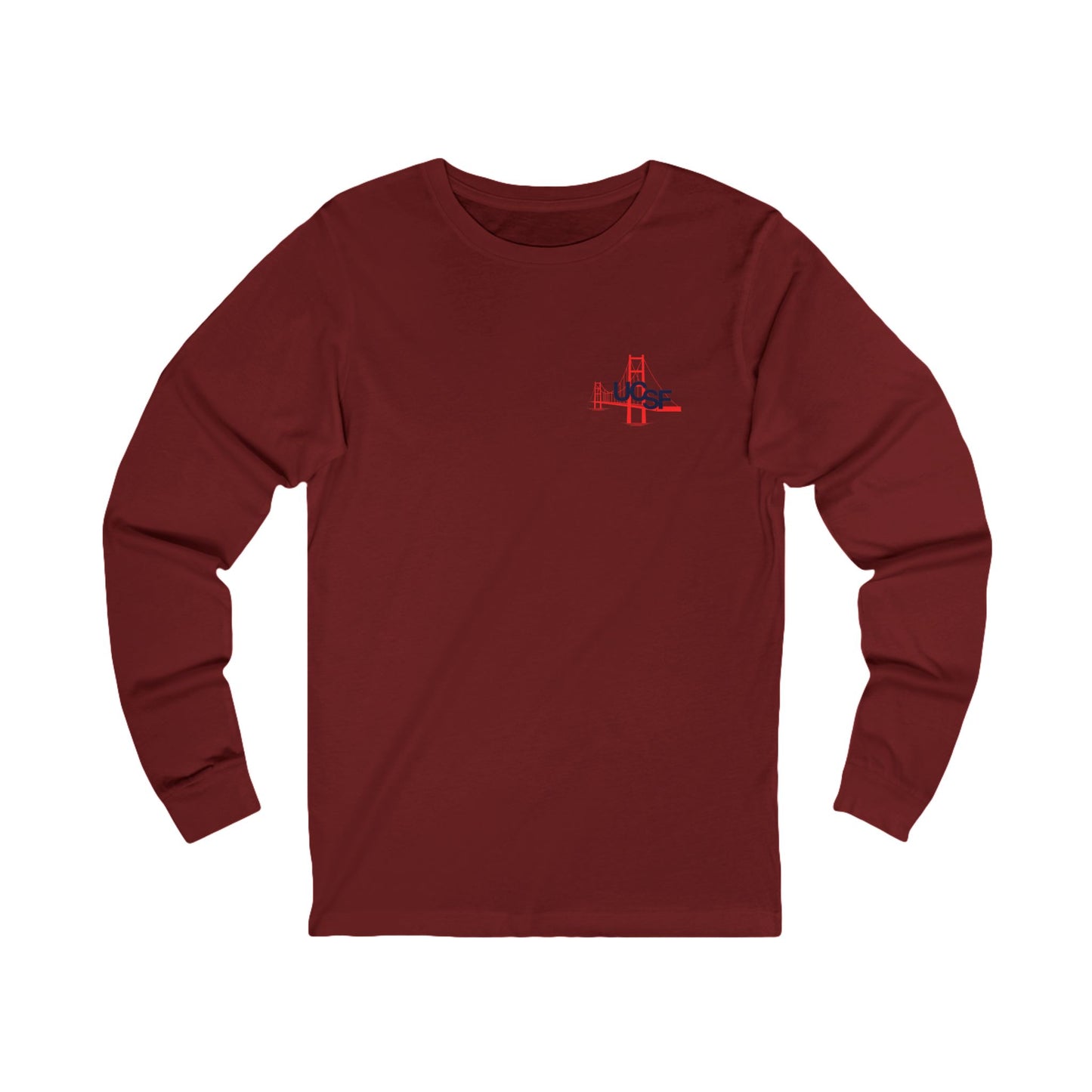 Simple Work The Unit Black Unisex Long Sleeve Tee with UCSF Design, Comfortable Apparel, Gift for Students, Casual Wear, Stylish Layering Option