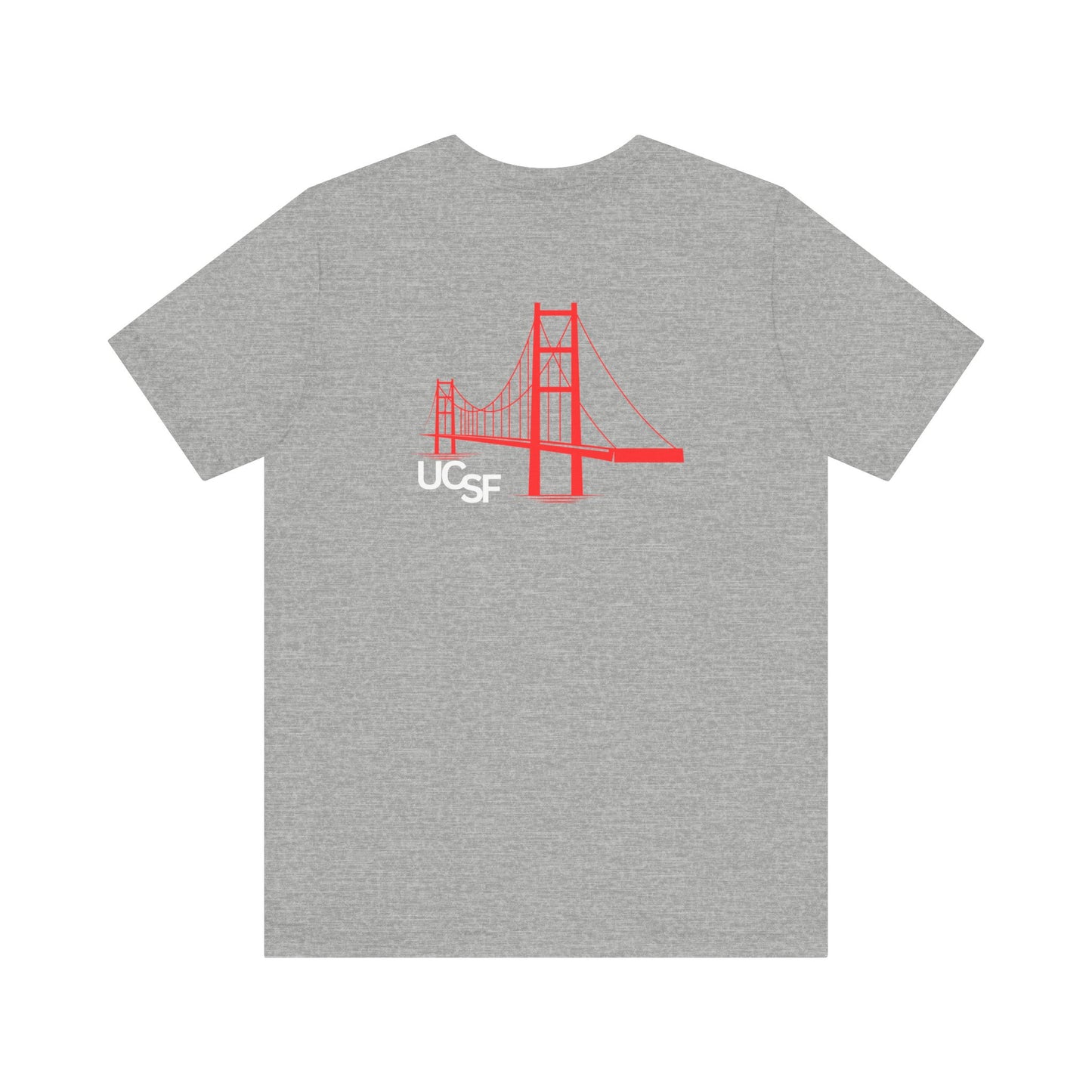Simple Work Dark Colored Red Bridges Unisex Jersey Short Sleeve Tee