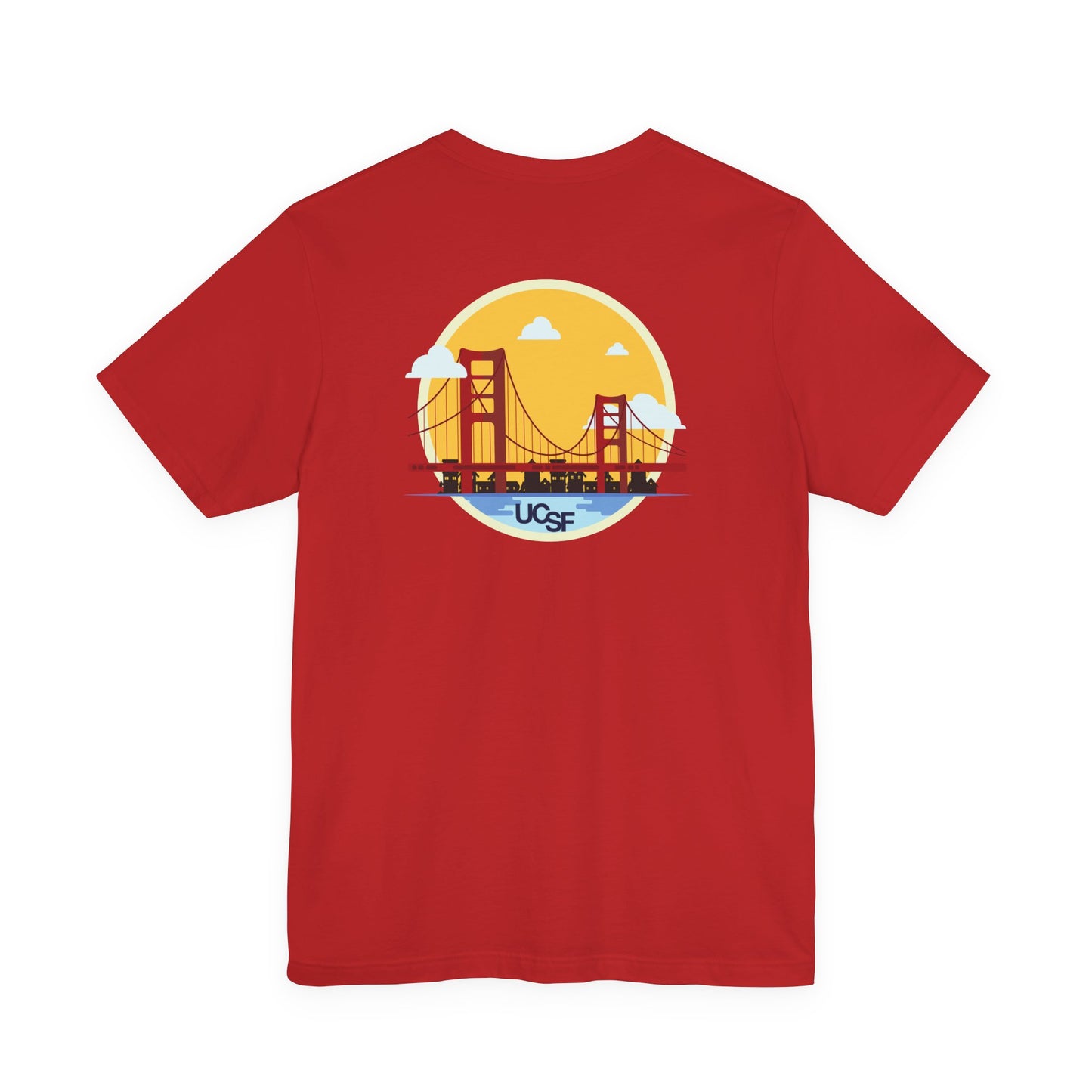 Simple Work Yellow Bridge Dark Colored Unisex Jersey Short Sleeve Tee
