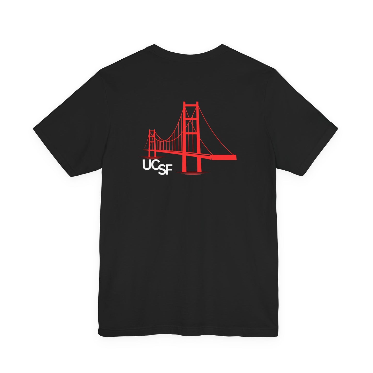 Simple Work Dark Colored Red Bridges Unisex Jersey Short Sleeve Tee
