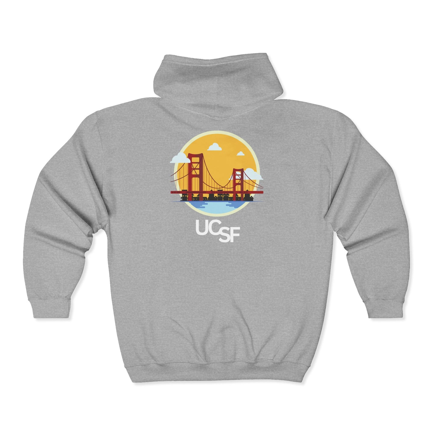 Simple Work Yellow Bridge Cozy Unisex Zip Hoodie - Perfect for Casual Outings, Gifts, Affordable Streetwear, and Everyday Comfort