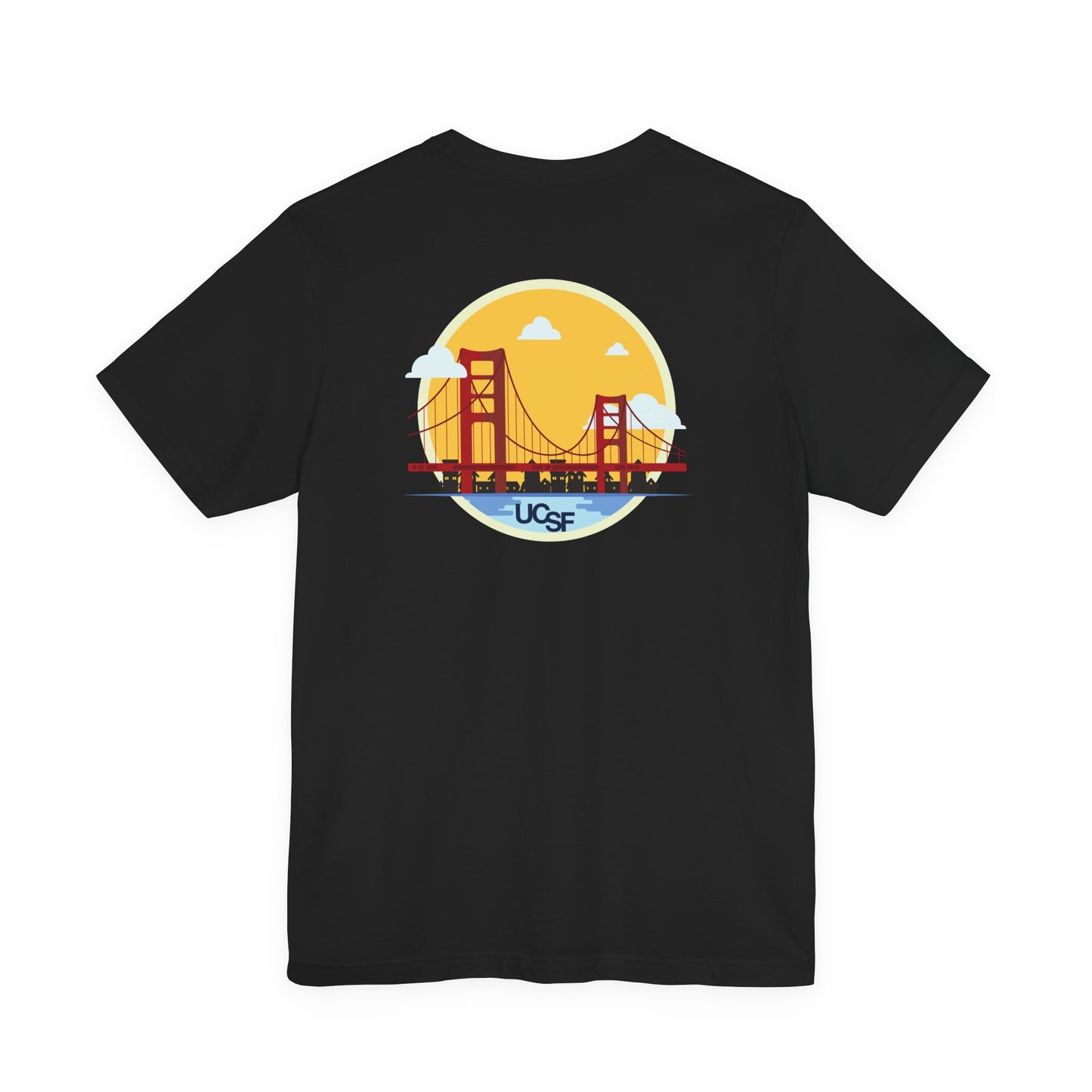 Simple Work Yellow Bridge Dark Colored Unisex Jersey Short Sleeve Tee