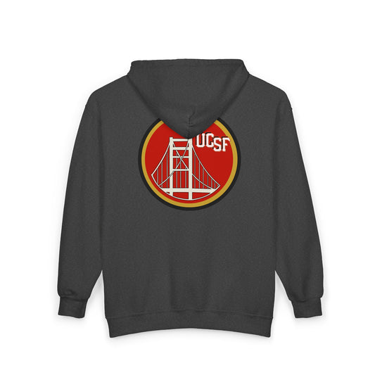 Simple Work Black Red Gold Cozy Unisex Zip Hoodie - Perfect for Casual Outings, Gifts, Affordable Streetwear, and Everyday Comfort