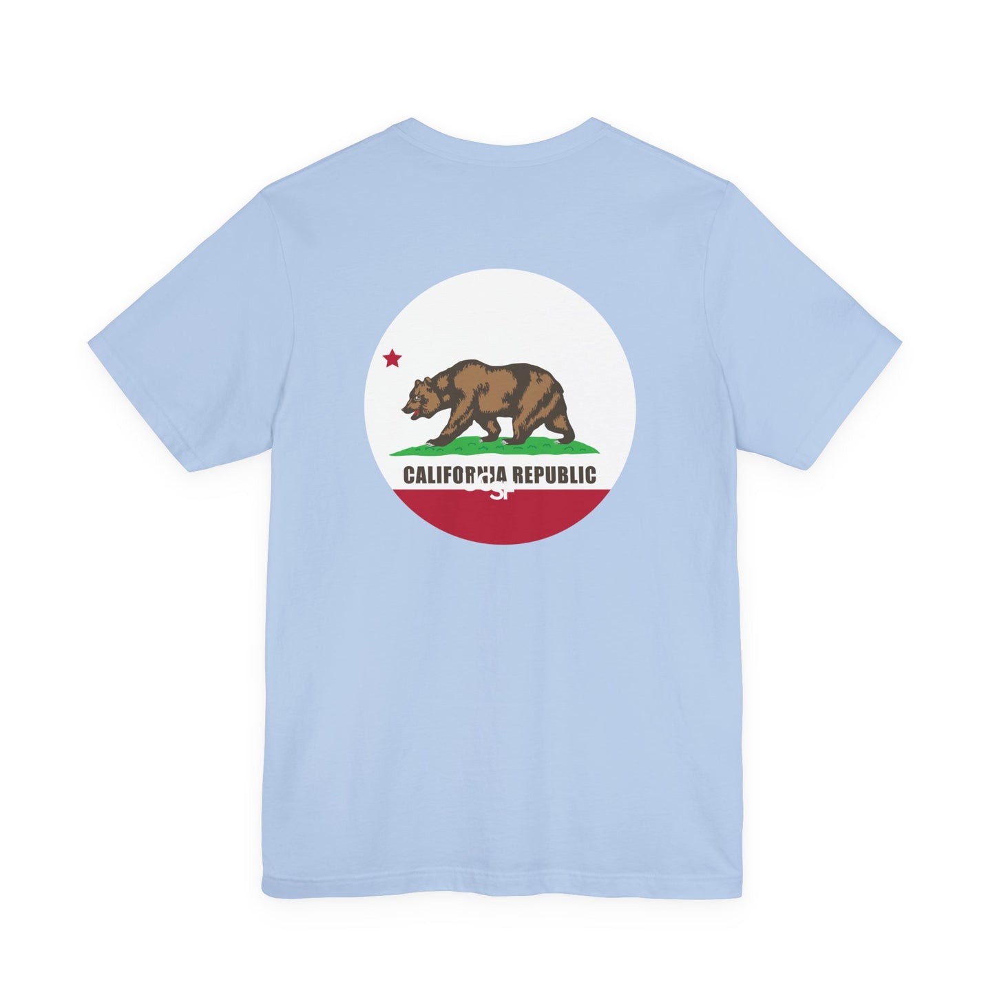 Simple Work Light Colored Cali Flag Unisex Jersey Short Sleeve Tee