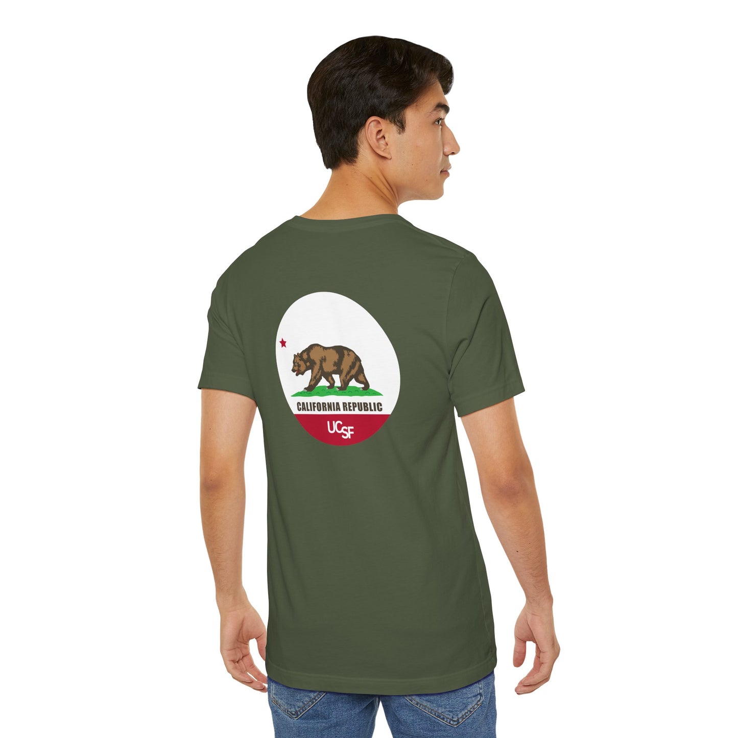Simple Work Dark Cali Flag Unisex Jersey Short Sleeve Tee