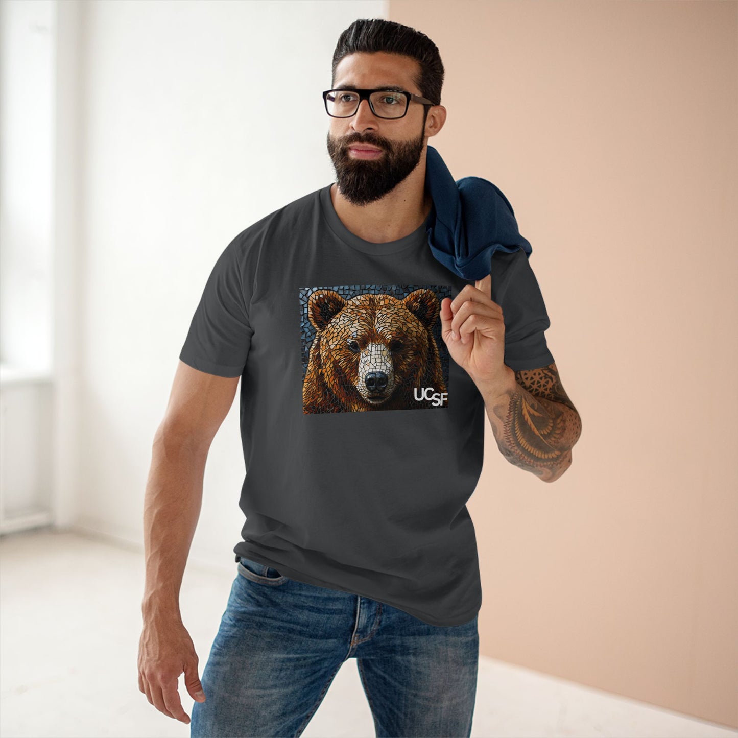 Mosaic Bear Simple Work Tee