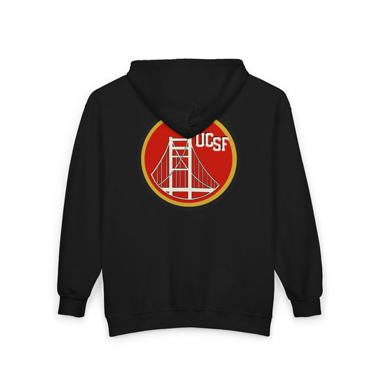Simple Work Black Red Gold Cozy Unisex Zip Hoodie - Perfect for Casual Outings, Gifts, Affordable Streetwear, and Everyday Comfort