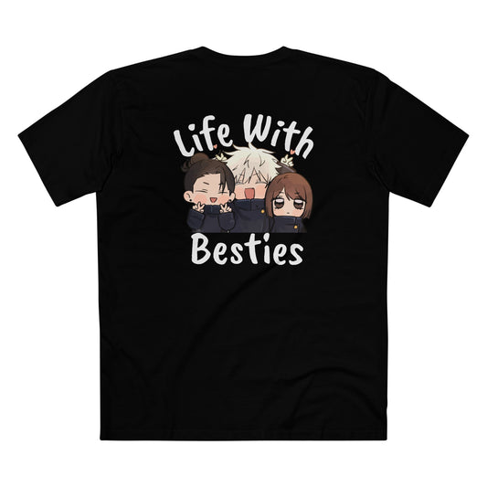 Life With Besties Jujutsu Kaisen Friends Chibi Anime Inspired Tee