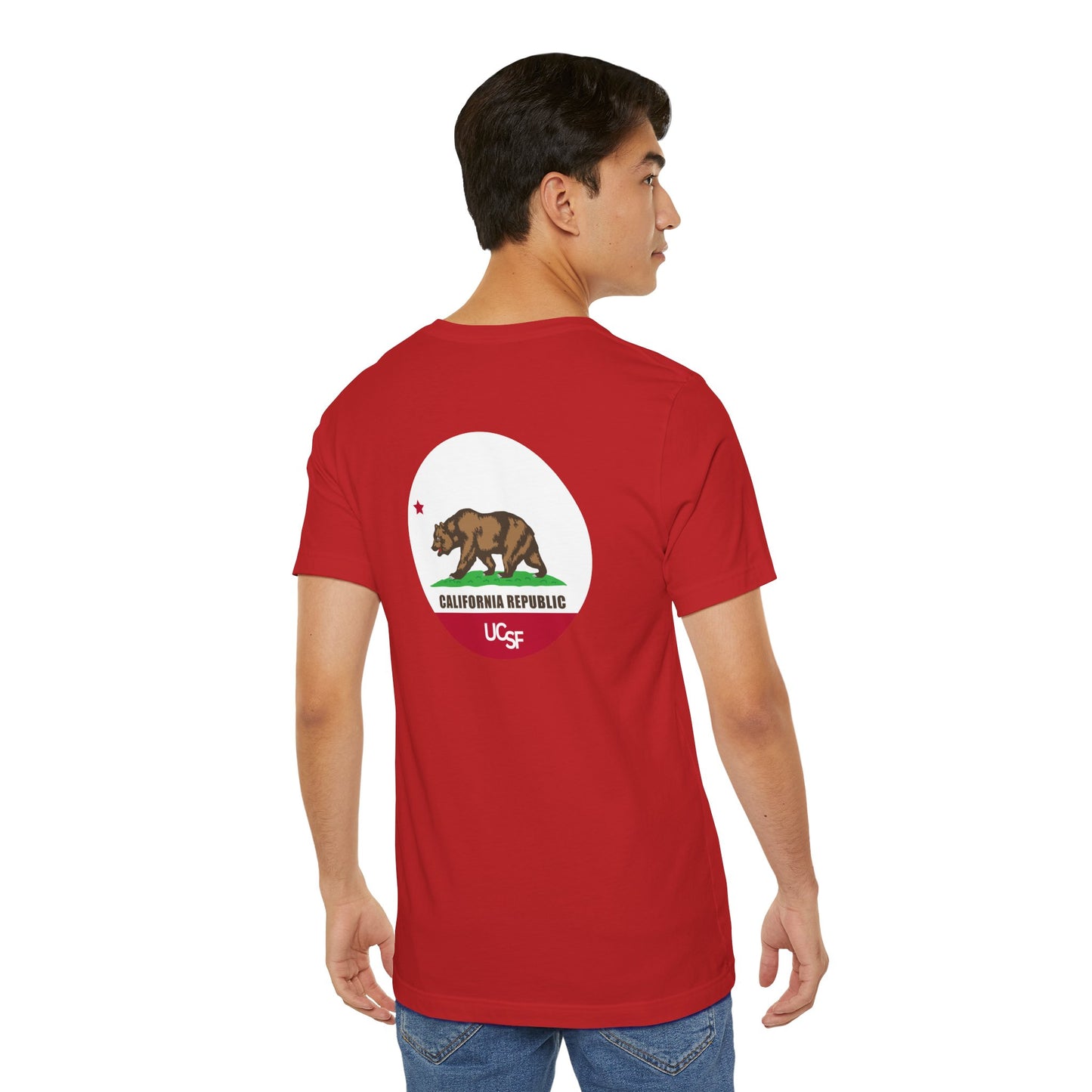 Simple Work Dark Cali Flag Unisex Jersey Short Sleeve Tee