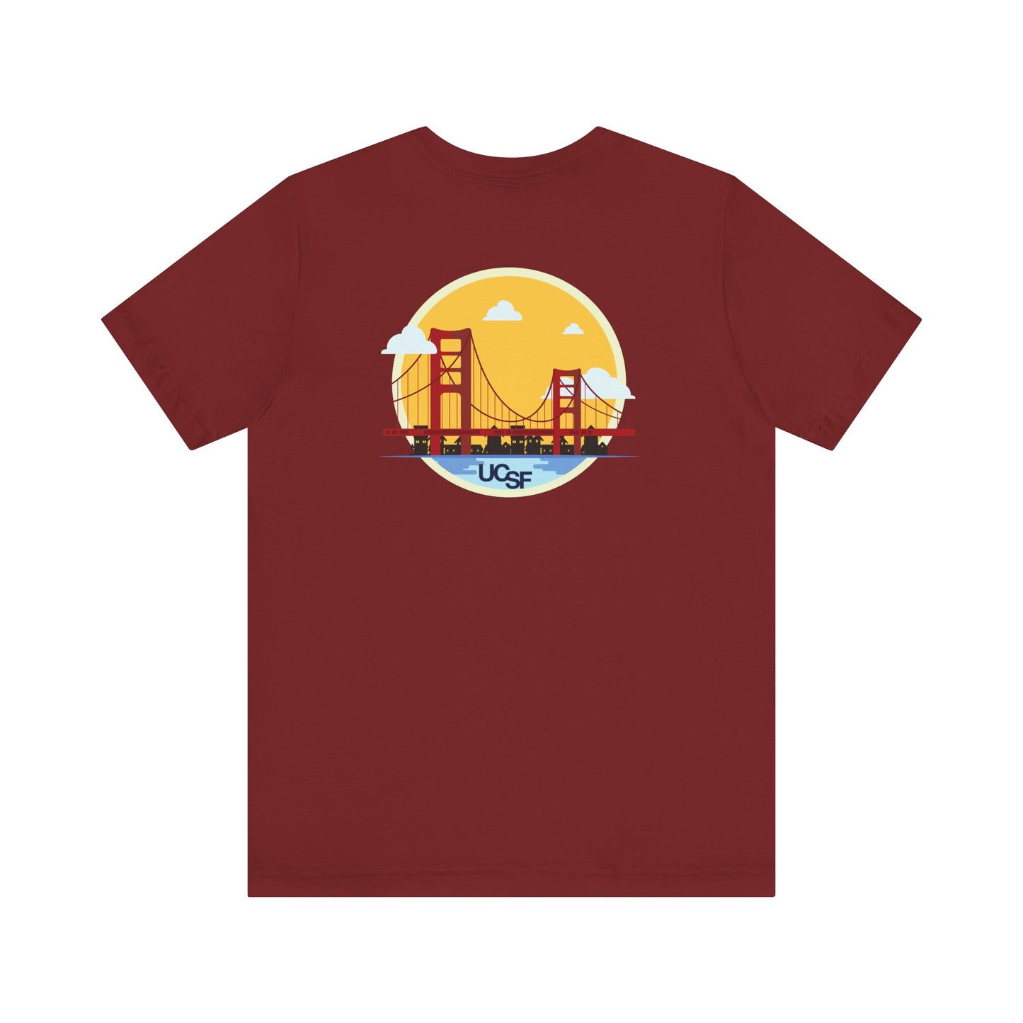 Simple Work Yellow Bridge Dark Colored Unisex Jersey Short Sleeve Tee