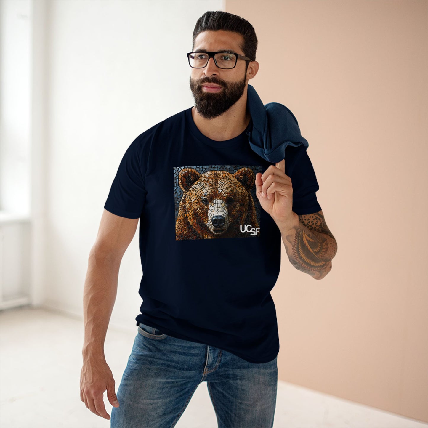 Mosaic Bear Simple Work Tee