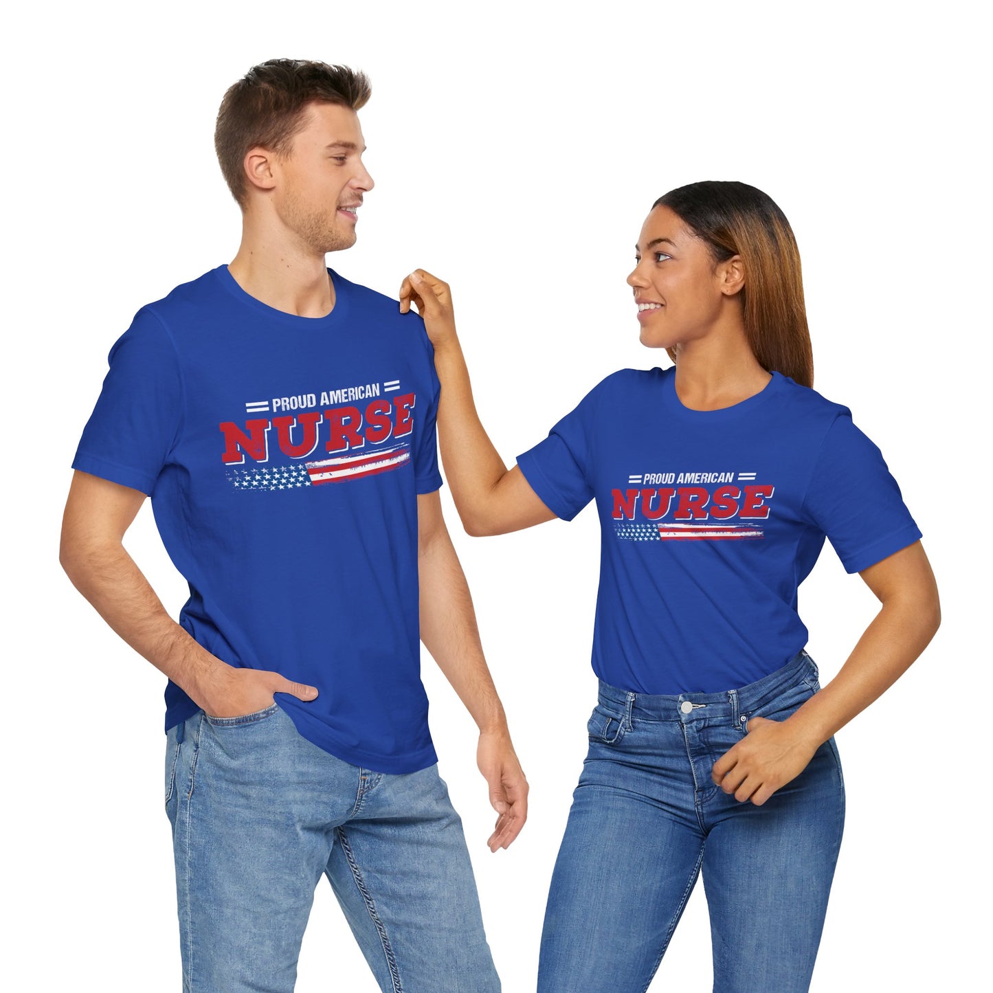 Proud American Nurse Unisex Jersey Short Sleeve Tee