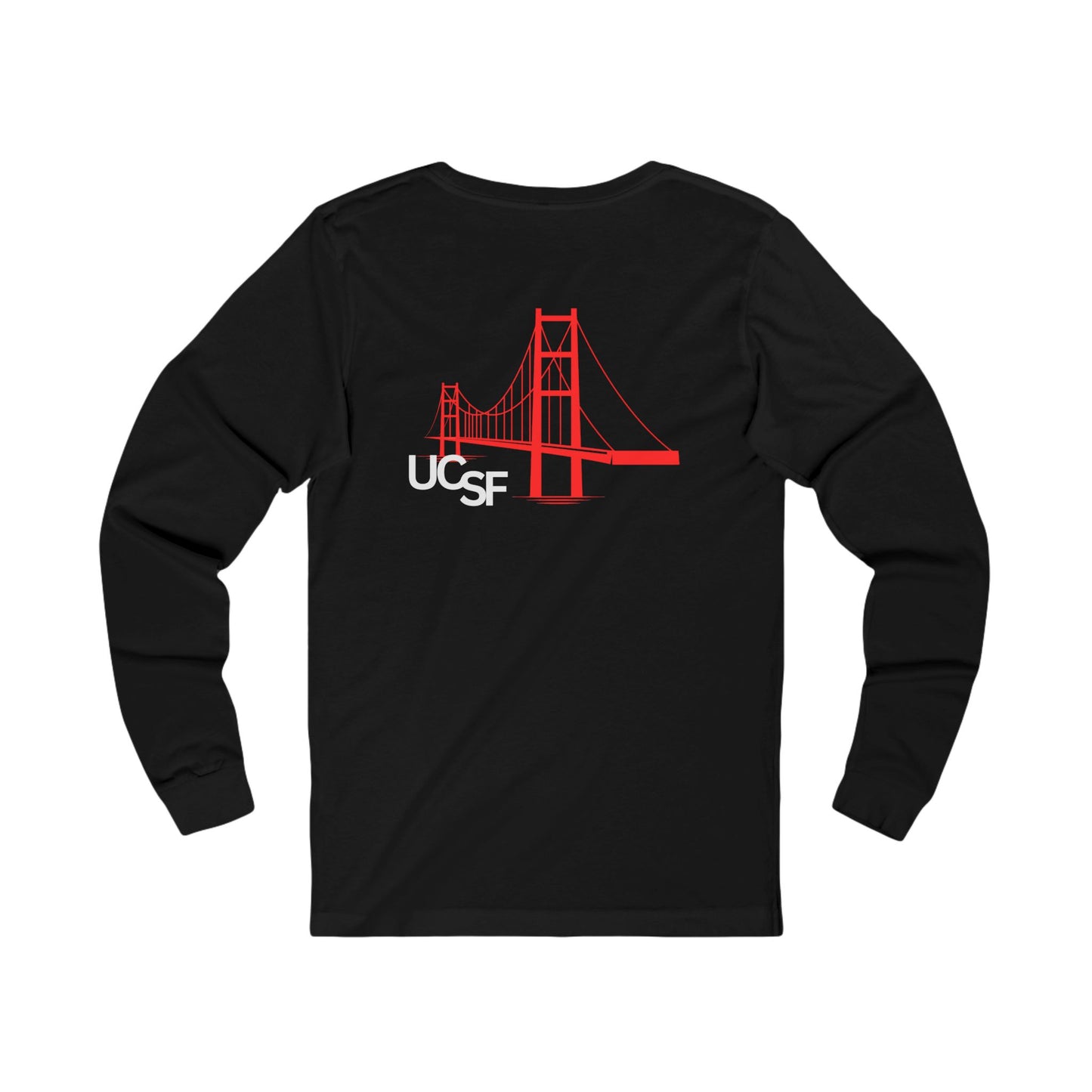 Simple Work 2 SF Gates Unisex Long Sleeve Tee with UCSF Design, Comfortable Apparel, Gift for Students, Casual Wear, Stylish Layering Option