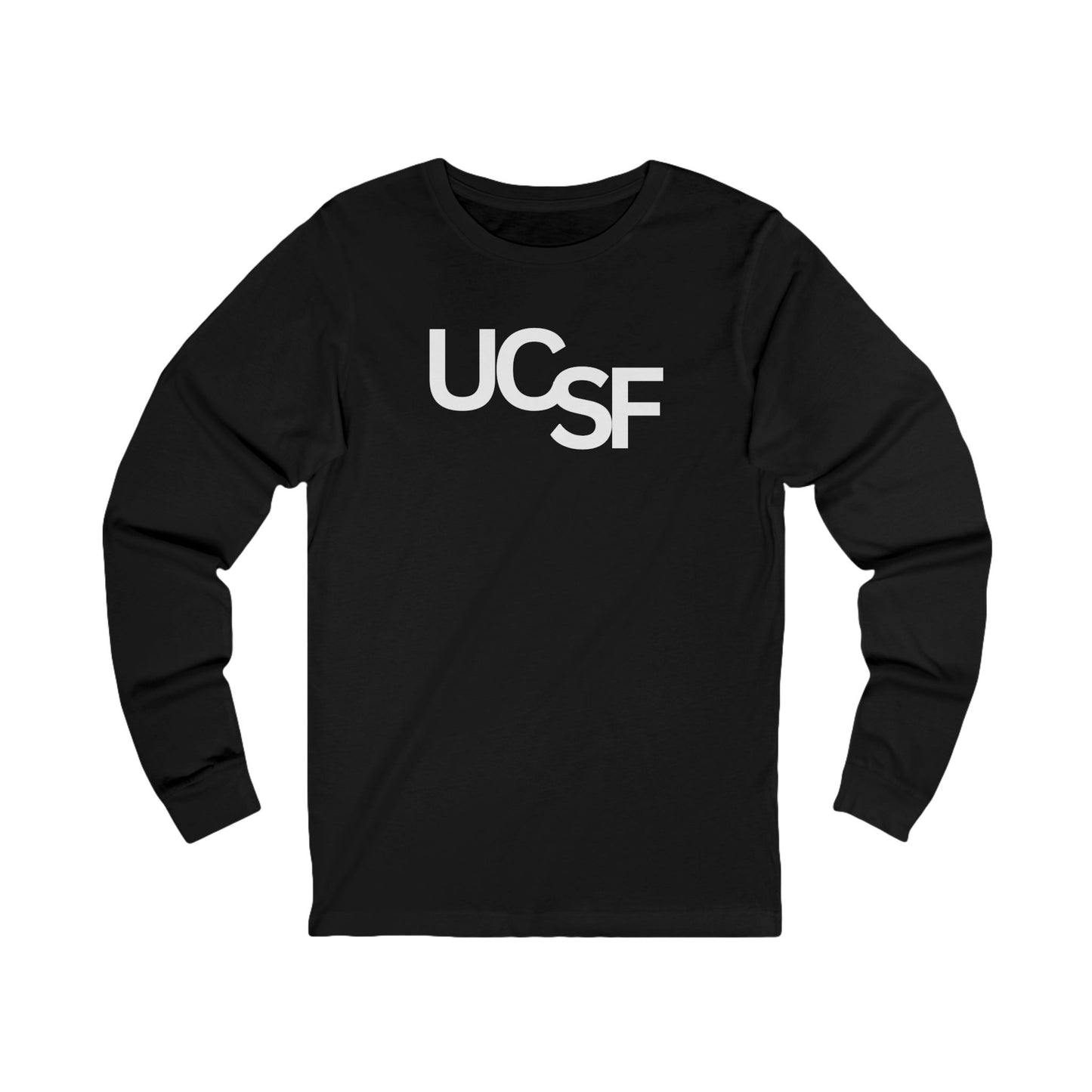 Simple Work Unisex Long Sleeve Tee with UCSF Design, Comfortable Apparel, Gift for Students, Casual Wear, Stylish Layering Option