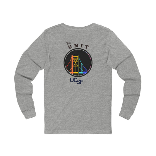 Simple Work The Unit Black Unisex Long Sleeve Tee with UCSF Design, Comfortable Apparel, Gift for Students, Casual Wear, Stylish Layering Option