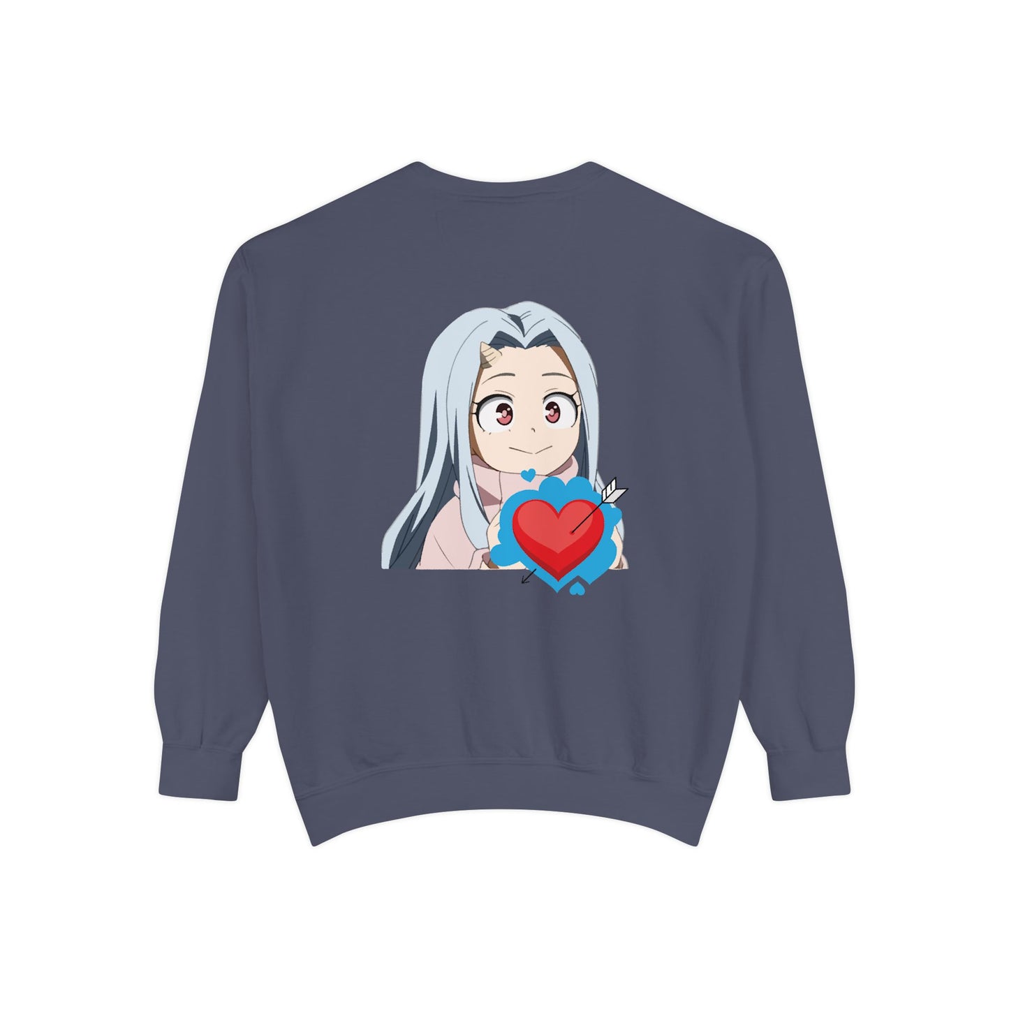 Cute Anime Heart Sweatshirt, Gift for Anime Lovers, Cozy Casual Wear, Perfect for Birthdays or Holidays, Unisex Sweatshirt