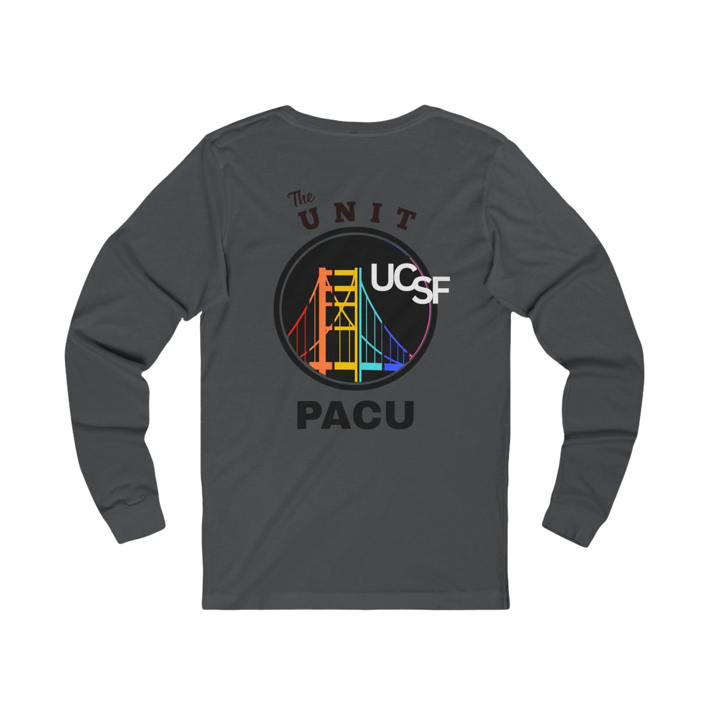 Simple Work The Unit Black PACU  Unisex Long Sleeve Tee with UCSF Design, Comfortable Apparel, Gift for Students, Casual Wear, Stylish Layering Option