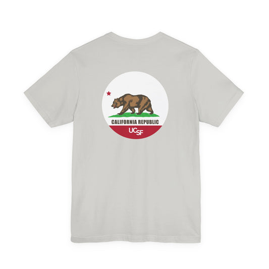 Simple Work Light Colored Cali Flag Unisex Jersey Short Sleeve Tee