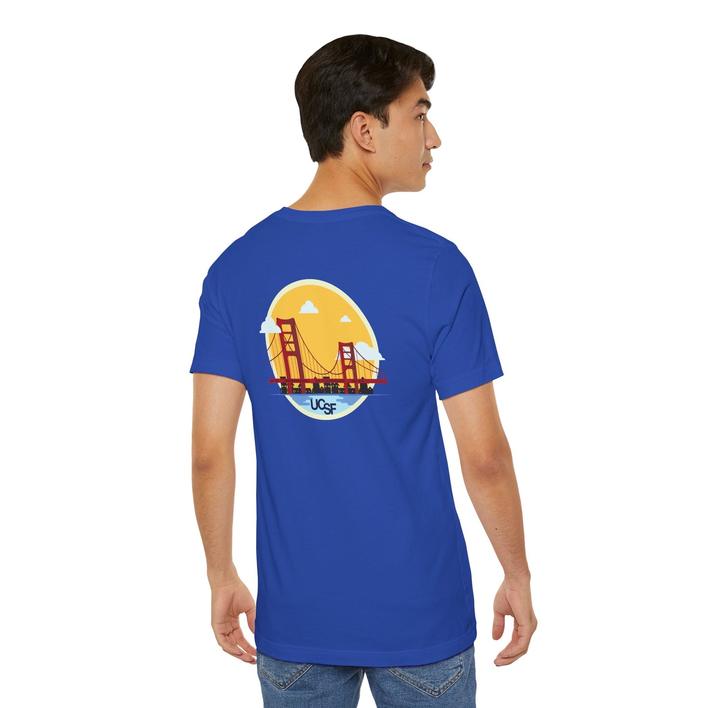 Simple Work Yellow Bridge Dark Colored Unisex Jersey Short Sleeve Tee