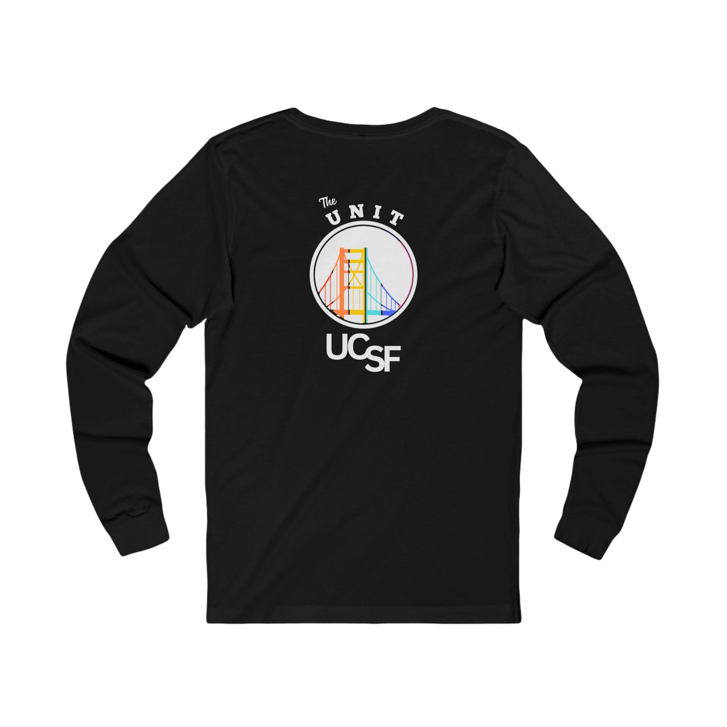 Simple Work The Unit White Unisex Long Sleeve Tee with UCSF Design, Comfortable Apparel, Gift for Students, Casual Wear, Stylish Layering Option