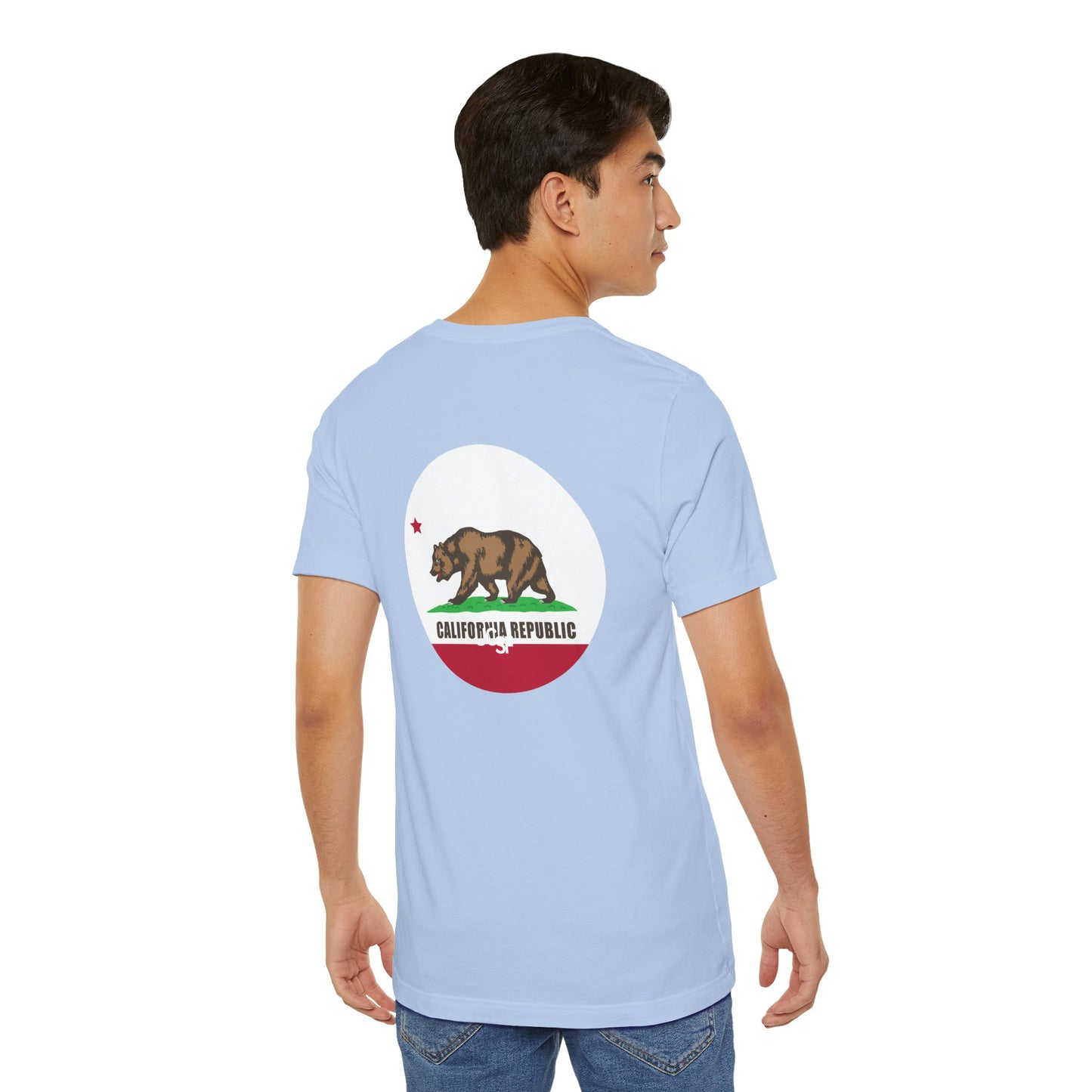 Simple Work Light Colored Cali Flag Unisex Jersey Short Sleeve Tee
