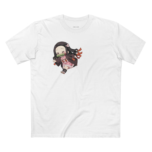 Cute Nezuko Running Away Kimetsu Chibi Anime Inspired Tee