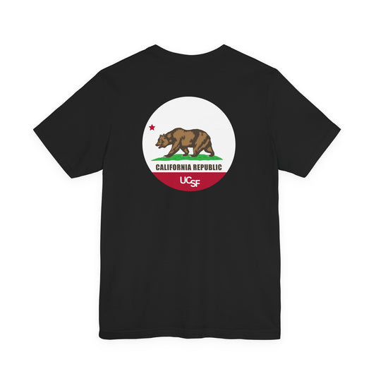 Simple Work Dark Cali Flag Unisex Jersey Short Sleeve Tee