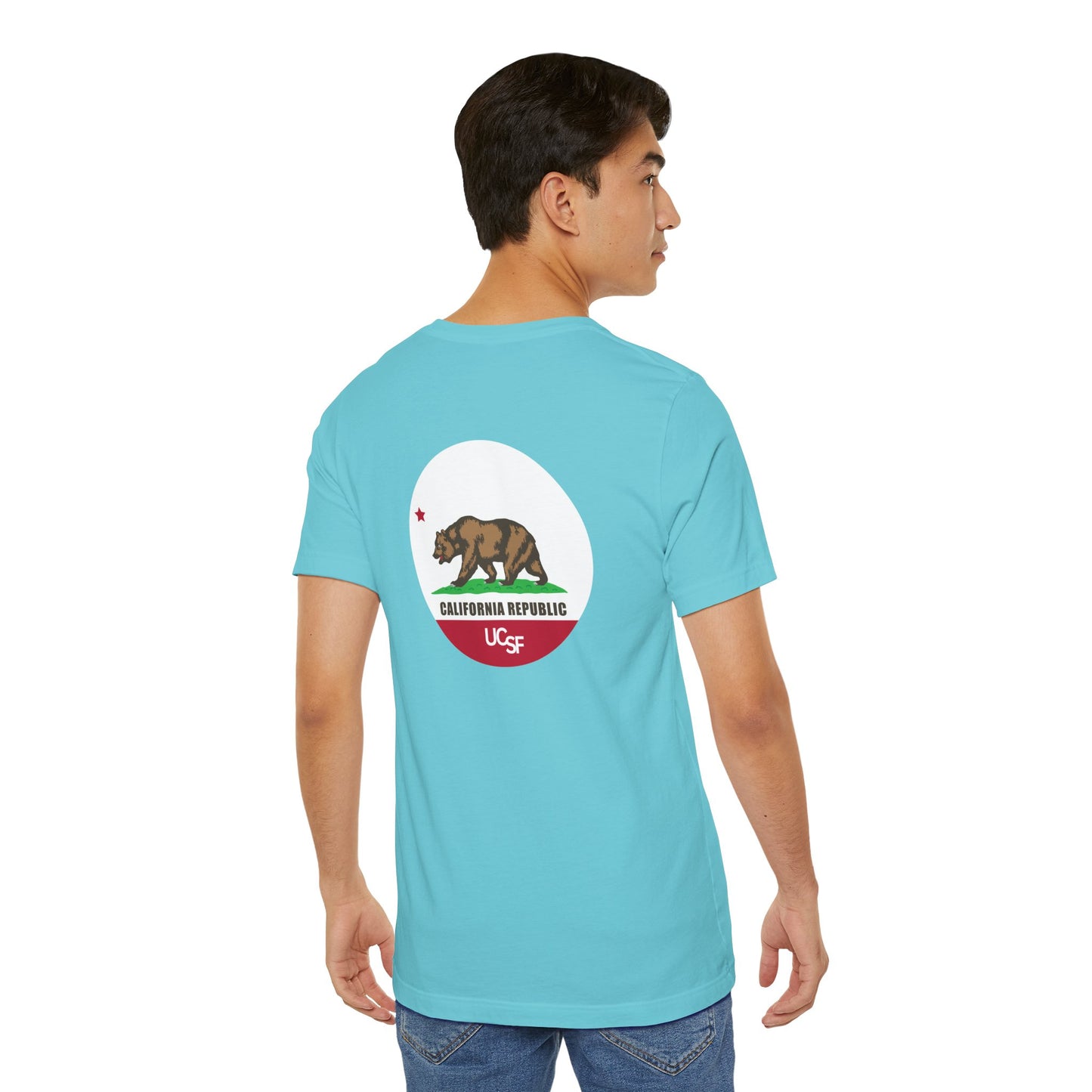 Simple Work Light Colored Cali Flag Unisex Jersey Short Sleeve Tee