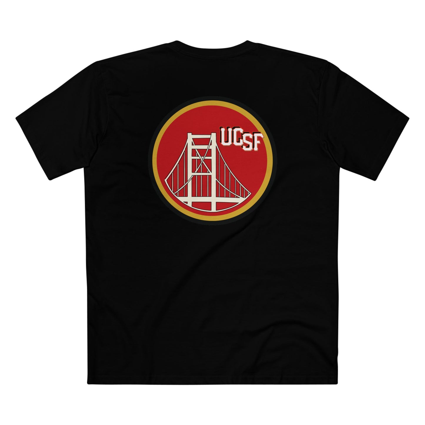 Black Red and Gold Golden Gate Simple Work Tee