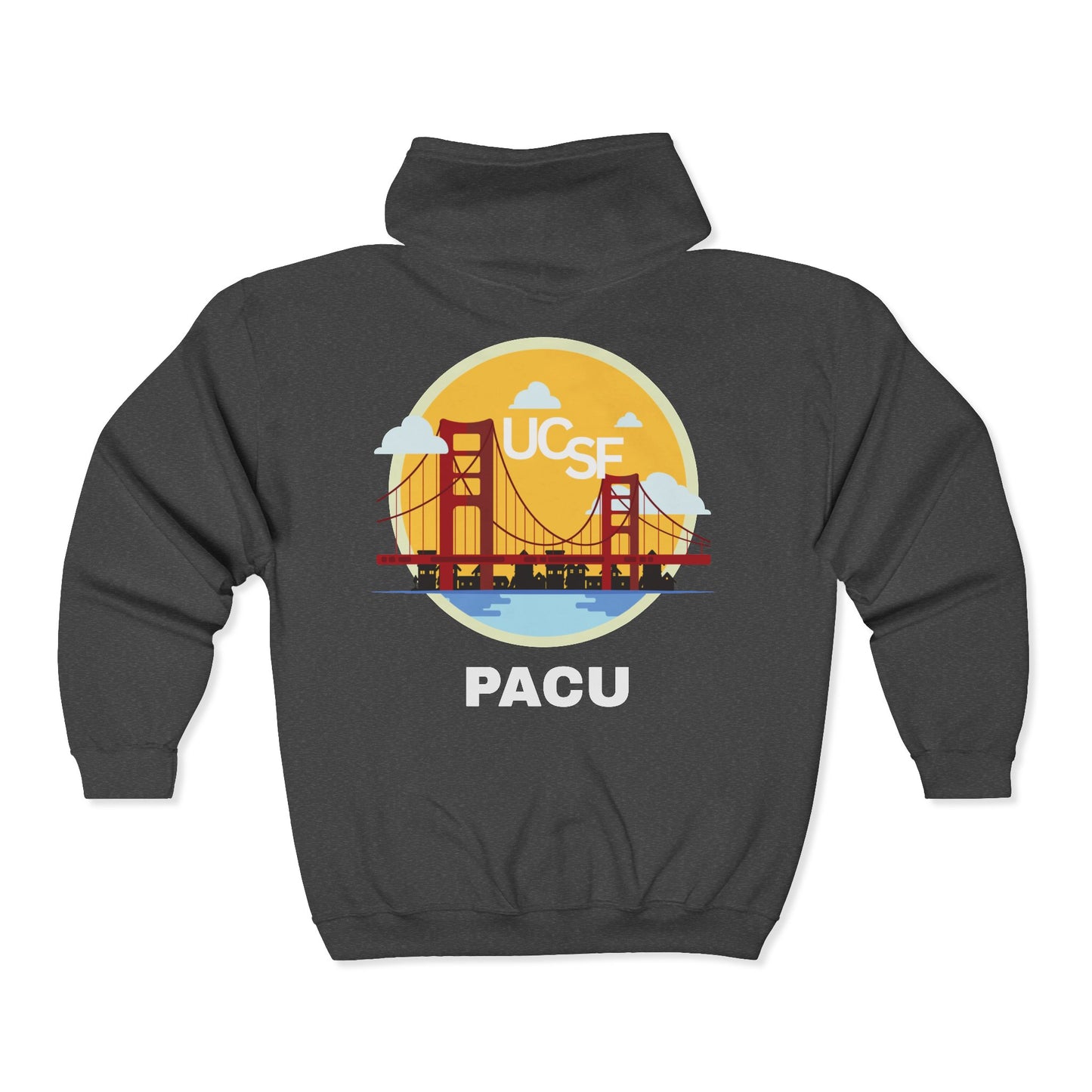 Simple Work Yellow Bridge PACU Cozy Unisex Zip Hoodie - Perfect for Casual Outings, Gifts, Affordable Streetwear, and Everyday Comfort