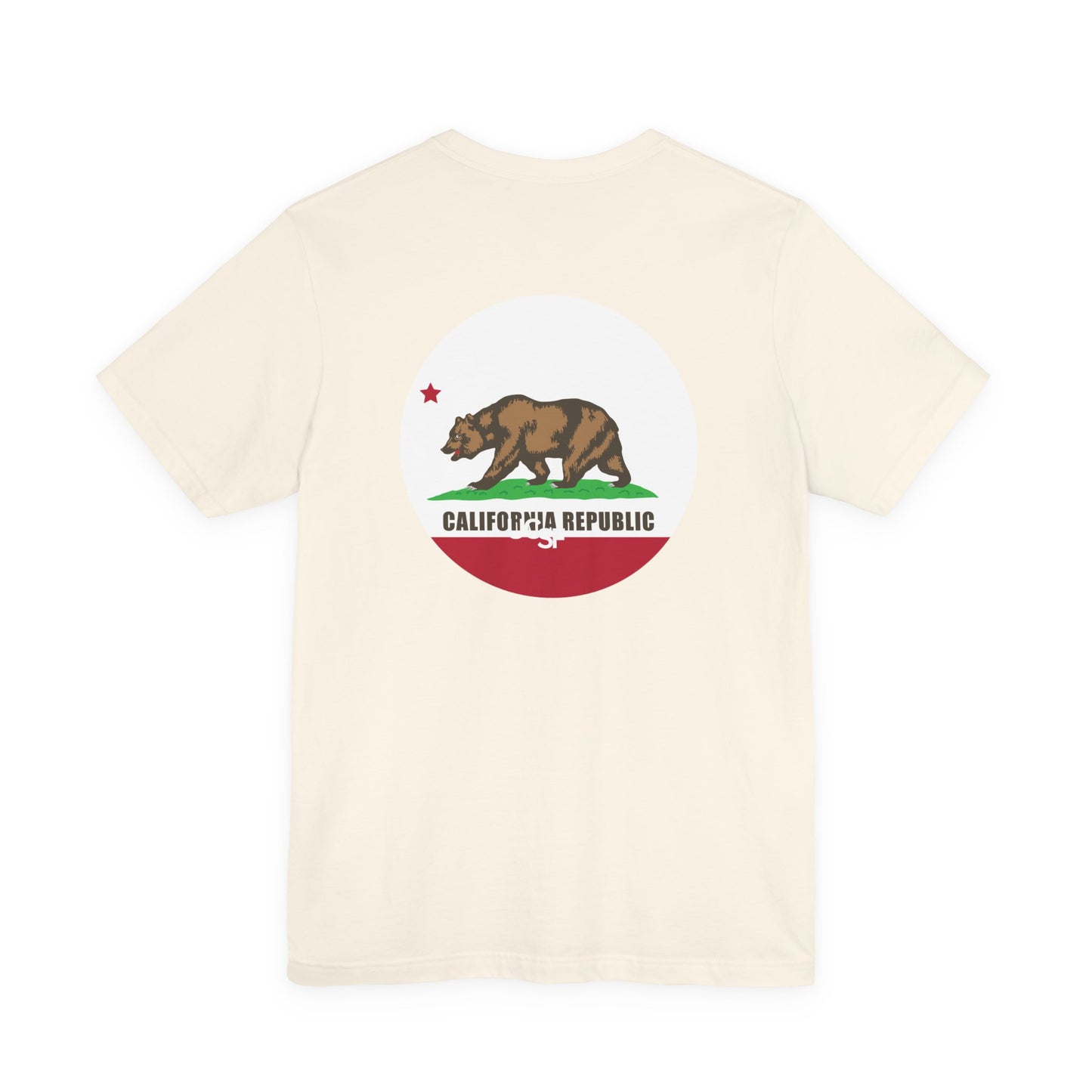 Simple Work Light Colored Cali Flag Unisex Jersey Short Sleeve Tee