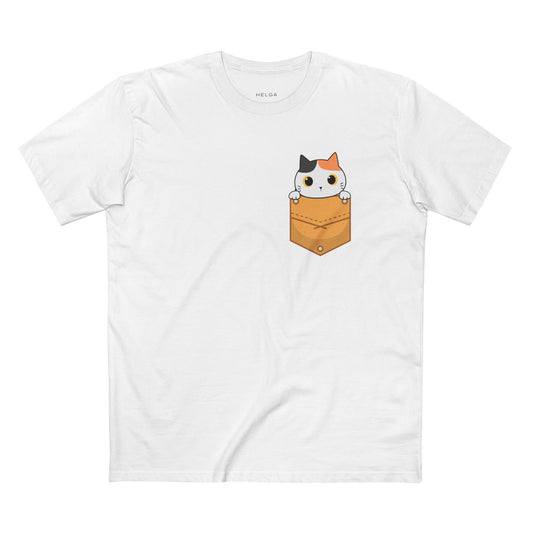 Cat in Pocket Tee