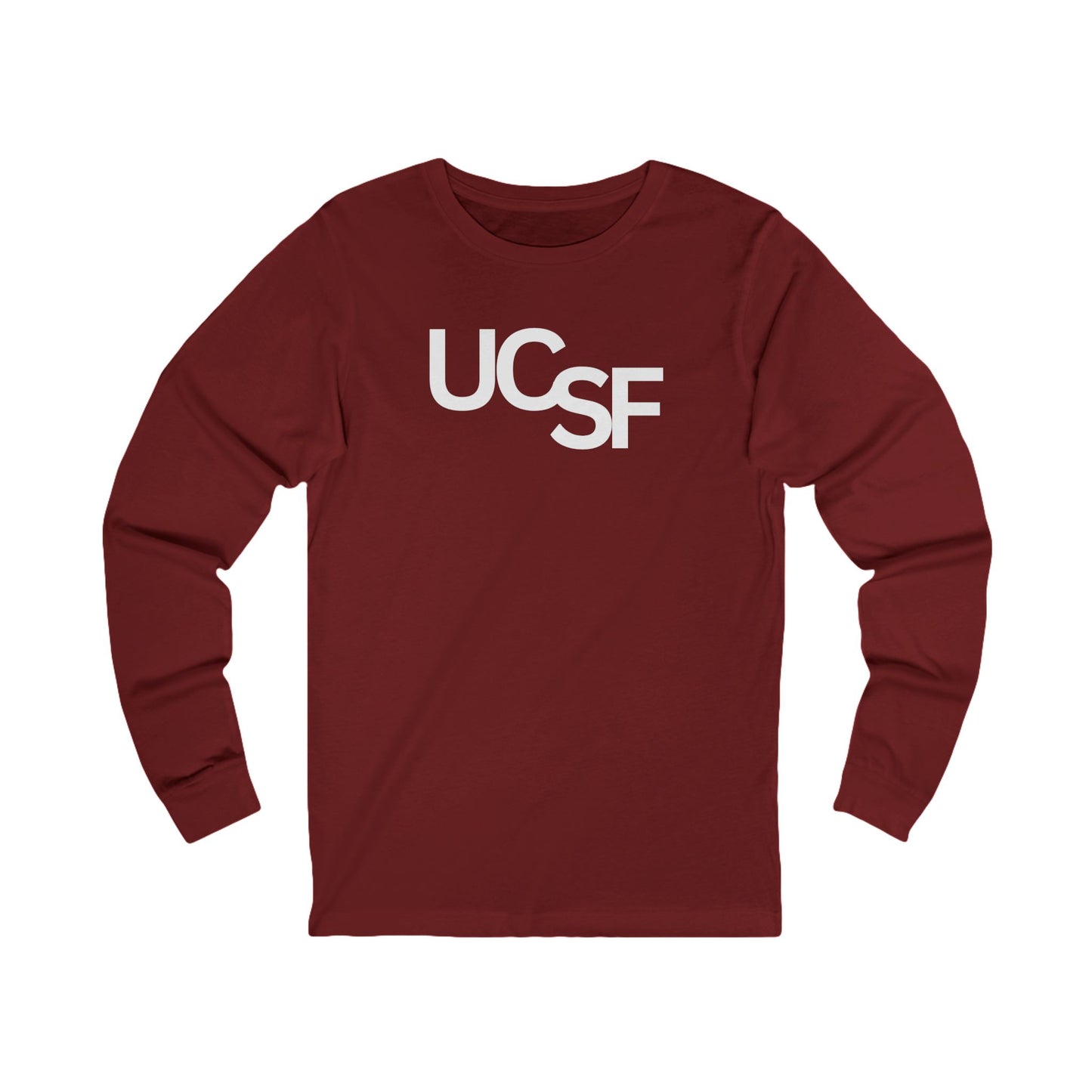 Simple Work Unisex Long Sleeve Tee with UCSF Design, Comfortable Apparel, Gift for Students, Casual Wear, Stylish Layering Option