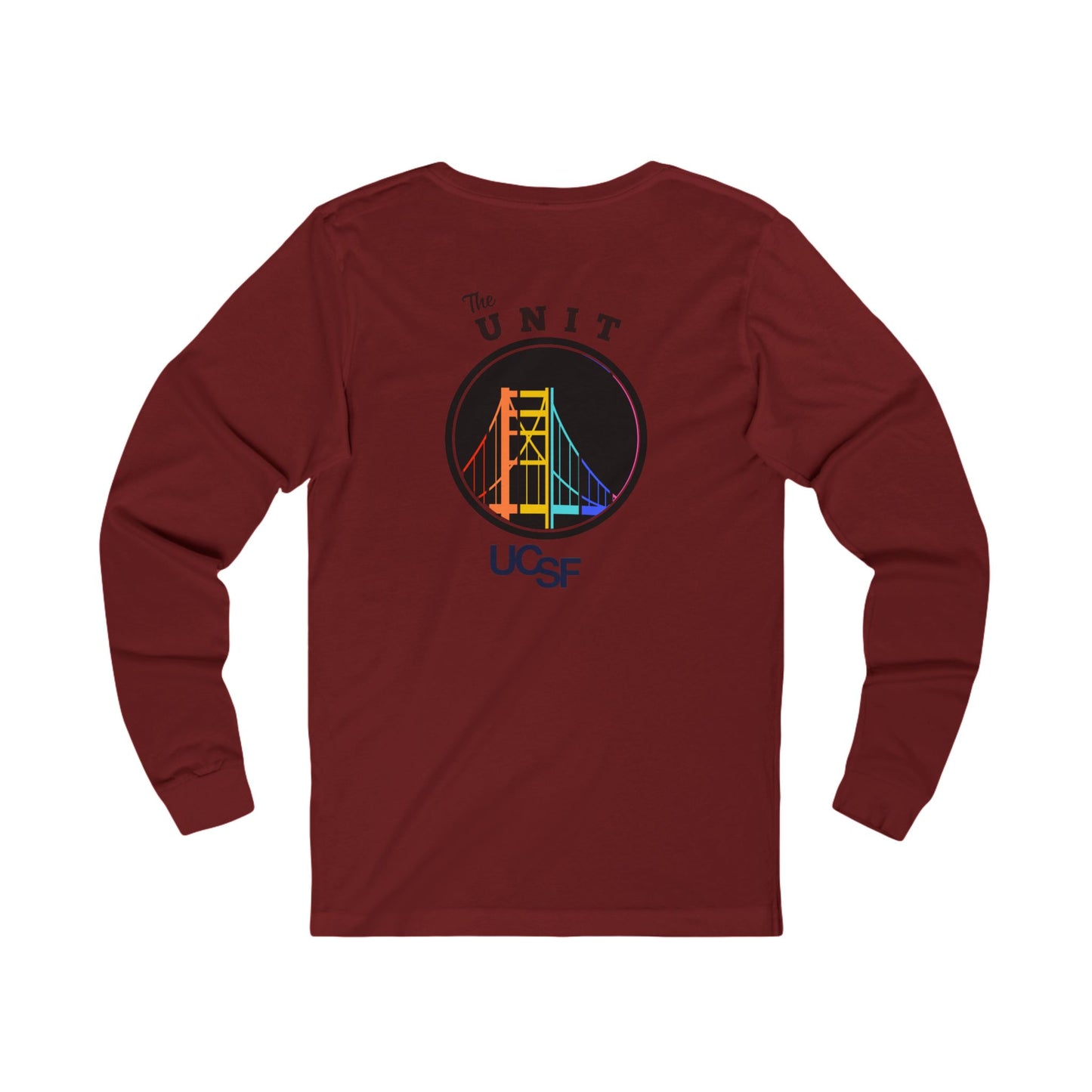 Simple Work The Unit Black Unisex Long Sleeve Tee with UCSF Design, Comfortable Apparel, Gift for Students, Casual Wear, Stylish Layering Option