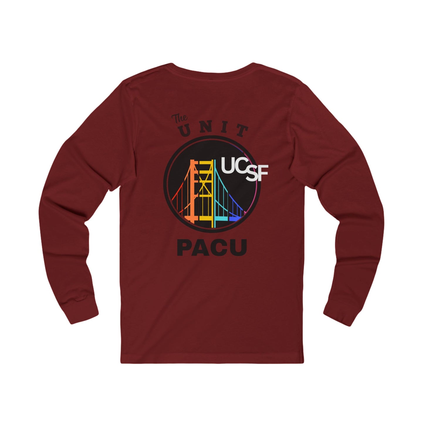 Simple Work The Unit Black PACU  Unisex Long Sleeve Tee with UCSF Design, Comfortable Apparel, Gift for Students, Casual Wear, Stylish Layering Option