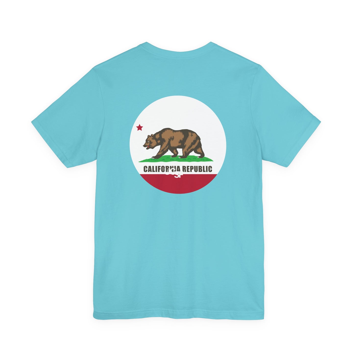 Simple Work Light Colored Cali Flag Unisex Jersey Short Sleeve Tee